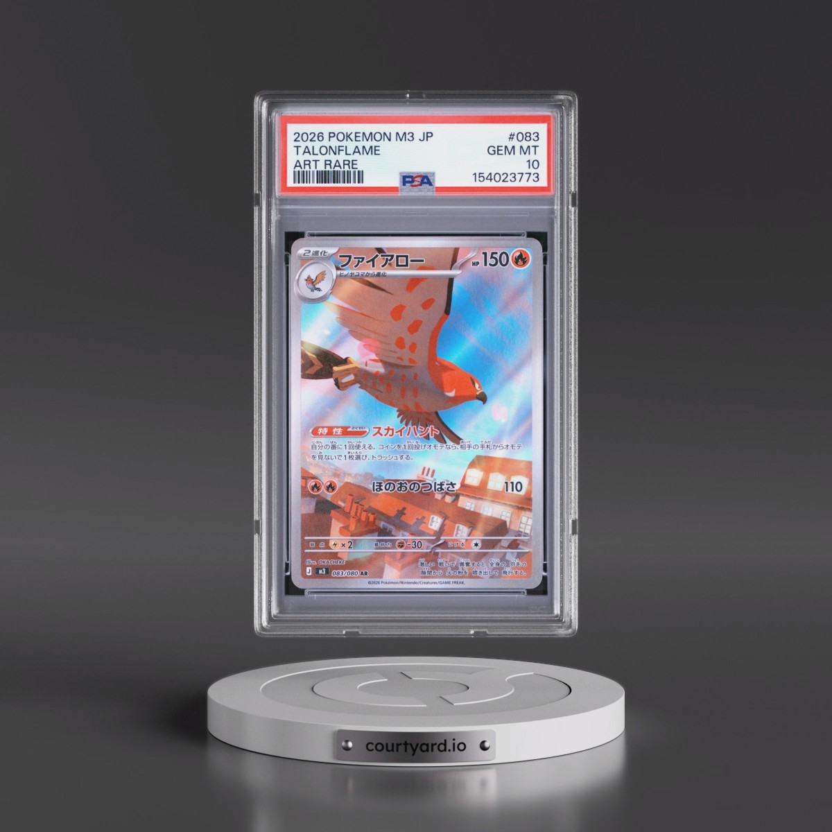 2026 Pokémon M3-Nullifying Zero #083 Talonflame - Art Rare (PSA 10 GEM MINT)