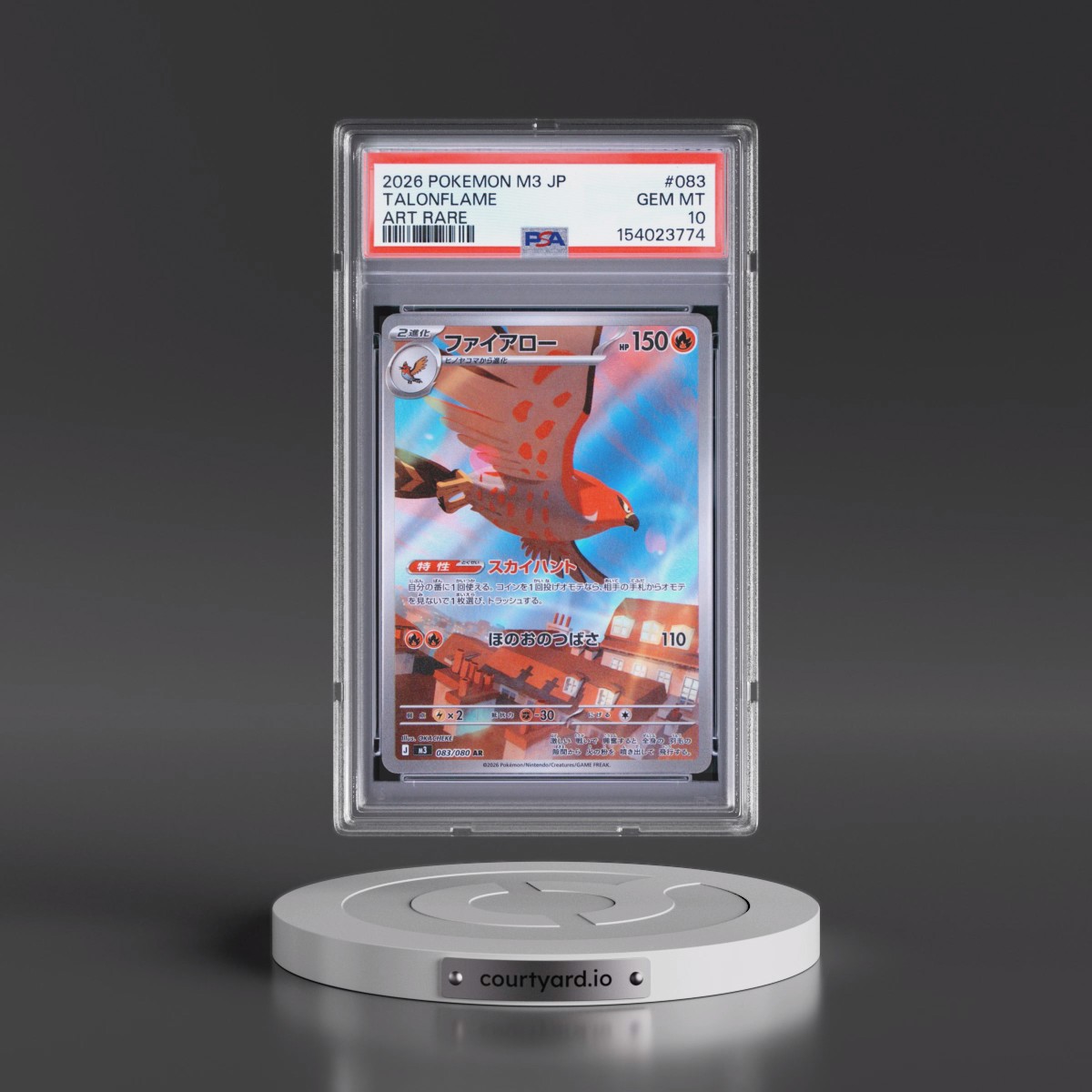 2026 Pokémon M3-Nullifying Zero #083 Talonflame - Art Rare (PSA 10 GEM MINT)
