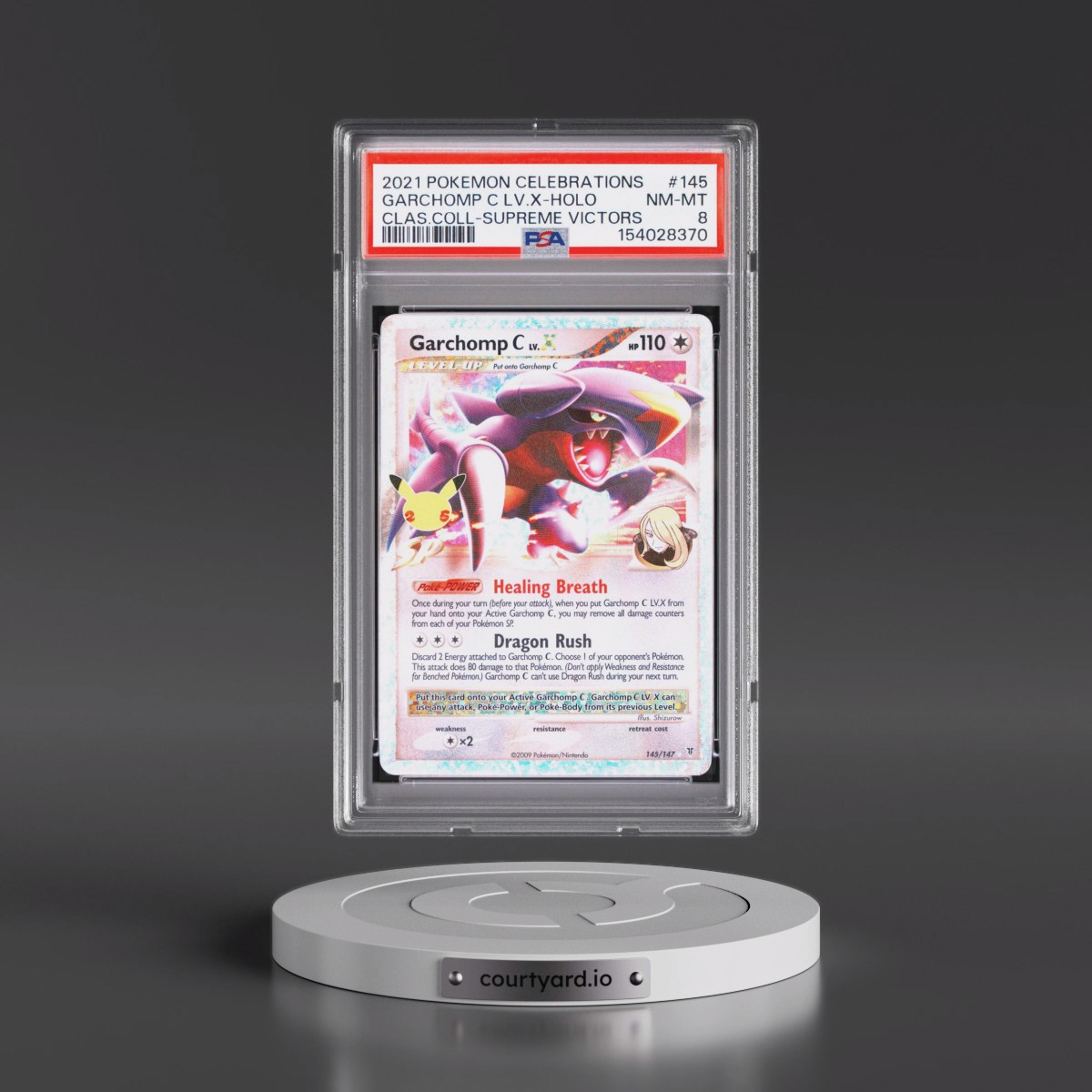 2021 Pokémon Celebrations Classic Collection #145 Garchomp C LV.X - Holo (PSA 8 NM-MT)