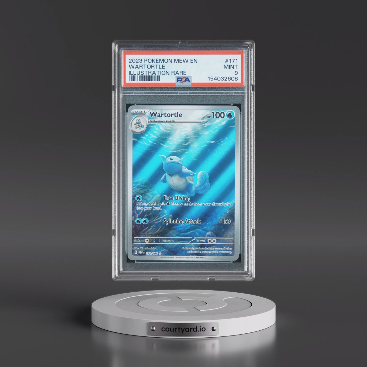 2023 Pokémon Mew EN-151 #171 Wartortle - Illustration Rare (PSA 9 MINT)