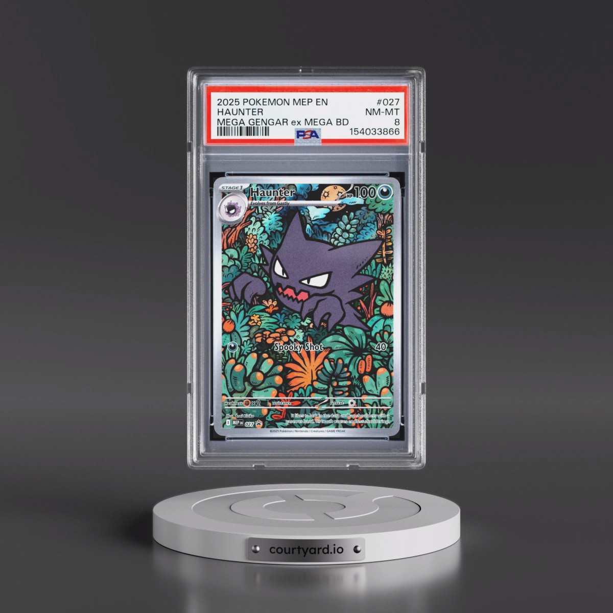 2025 Pokémon Mep EN-Me Black Star Promo #027 Haunter - Mega Gengar EX Mega Battle Deck (PSA 8 NM-MT)