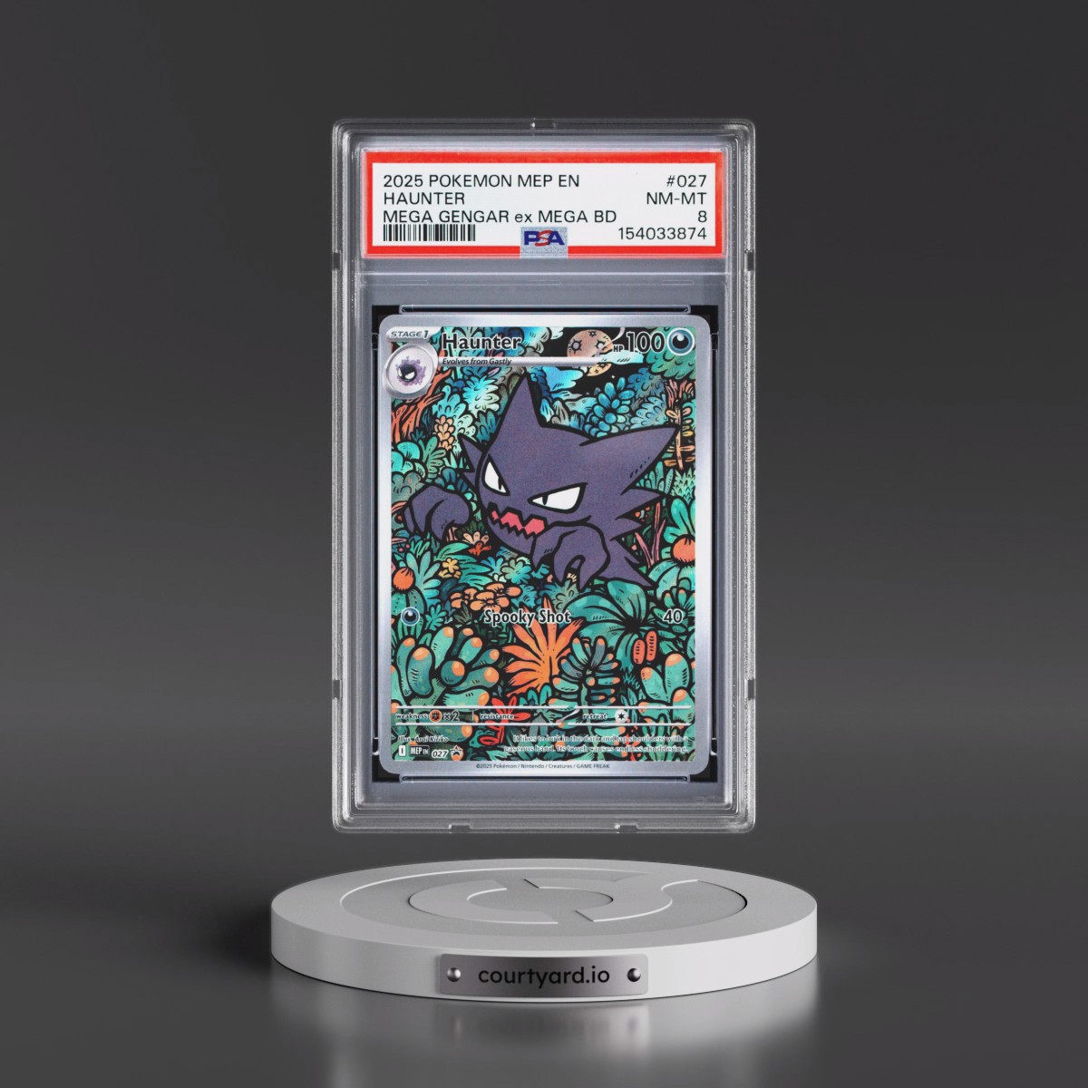 2025 Pokémon Mep EN-Me Black Star Promo #027 Haunter - Mega Gengar EX Mega Battle Deck (PSA 8 NM-MT)