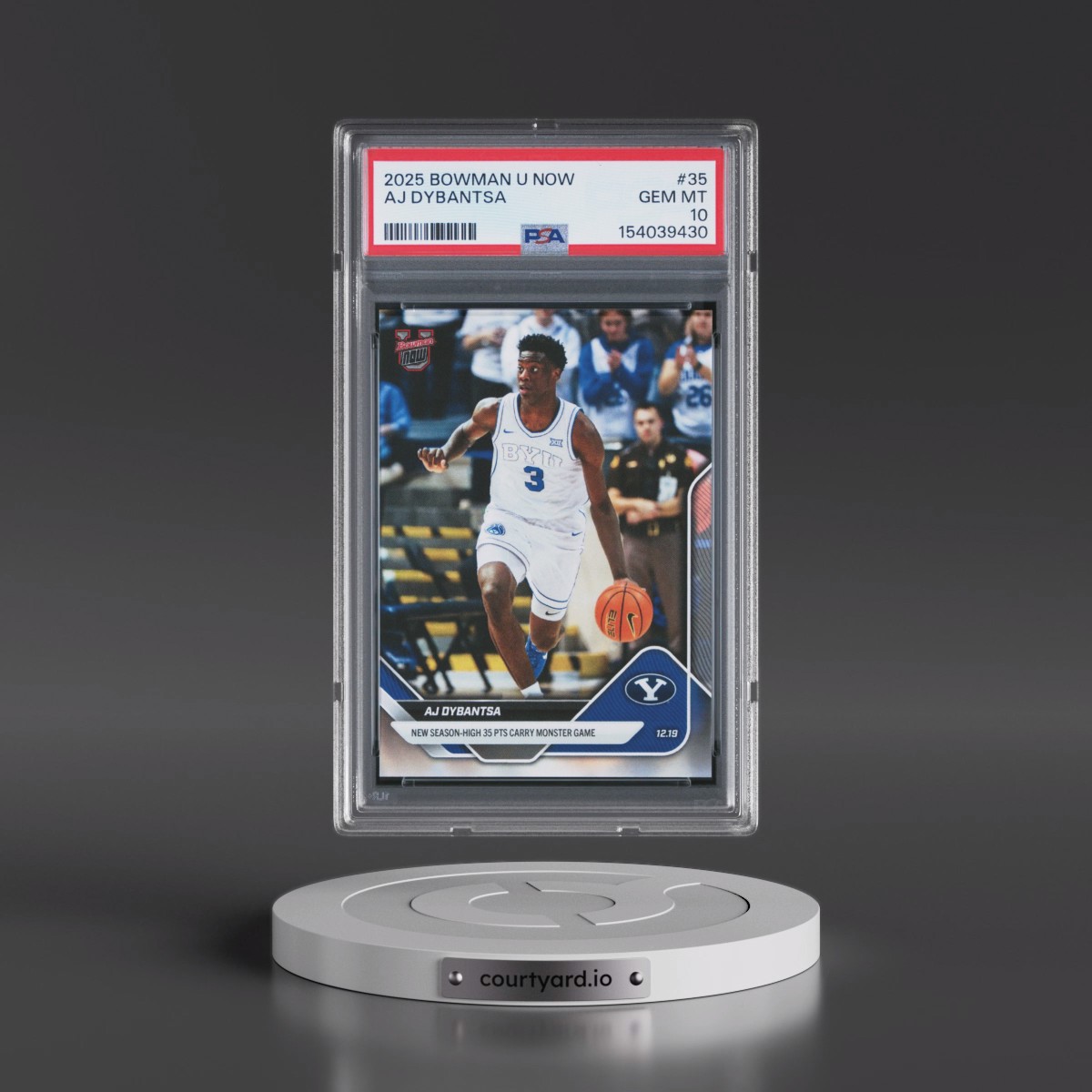 2025 Bowman U Now #35 AJ Dybantsa (PSA 10 GEM MINT)