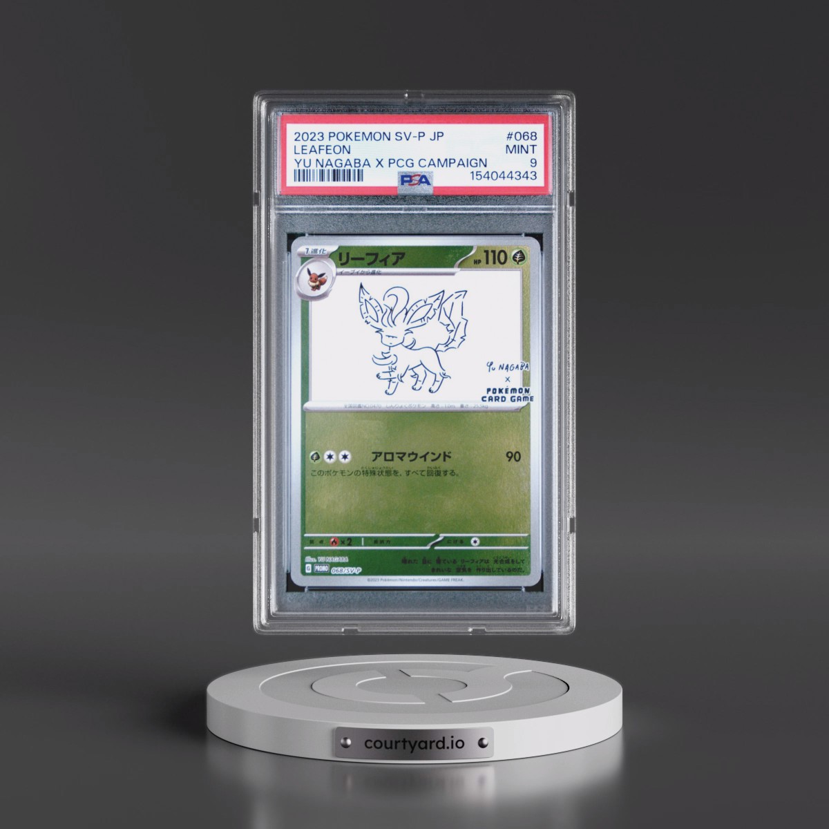 2023 Pokémon SV-P Promo #068 Leafeon - YU Nagaba X Pokemon Card Game Campaign (PSA 9 MINT)