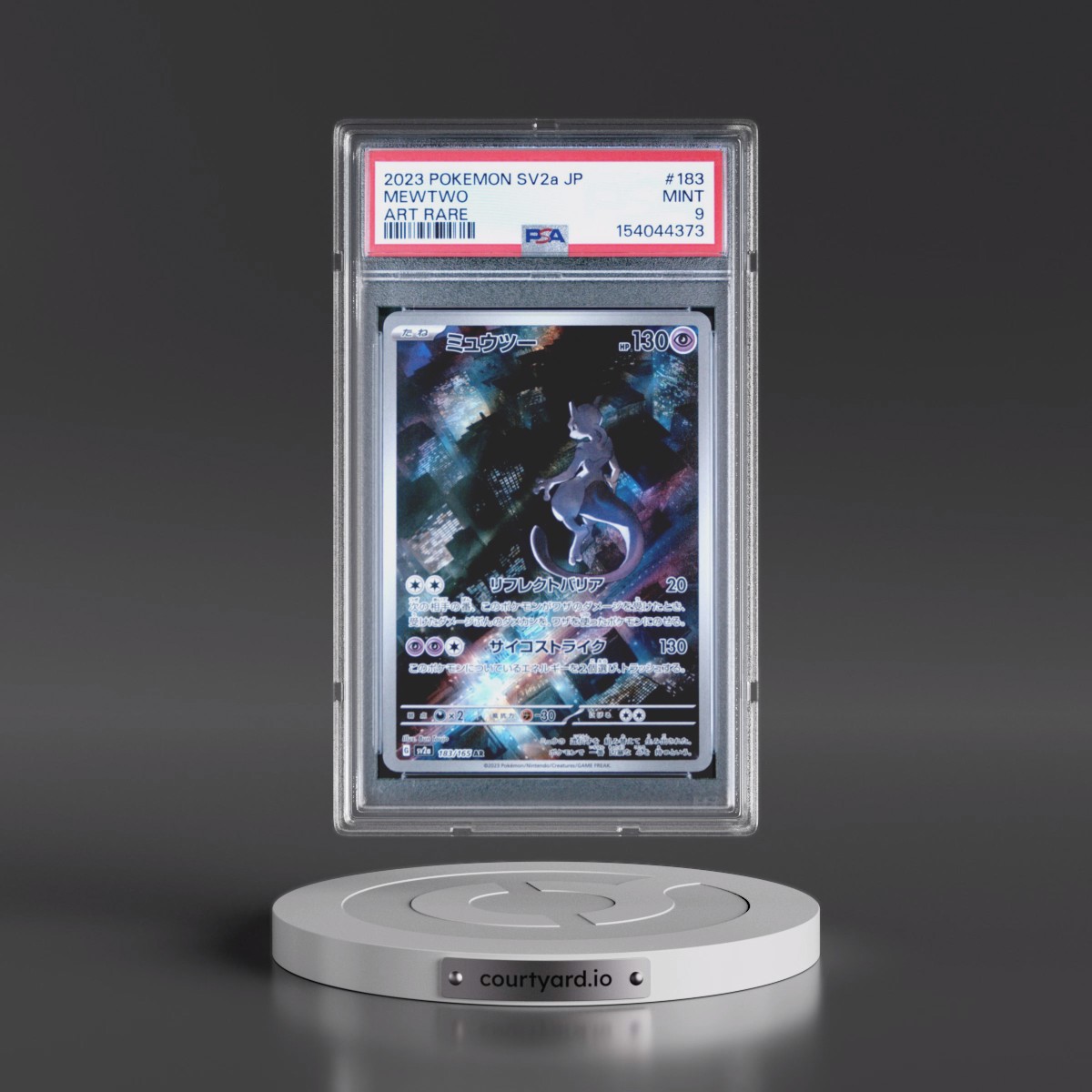 2023 Pokémon Sv2a-Pokémon Card 151 #183 Mewtwo - Art Rare (PSA 9 MINT)