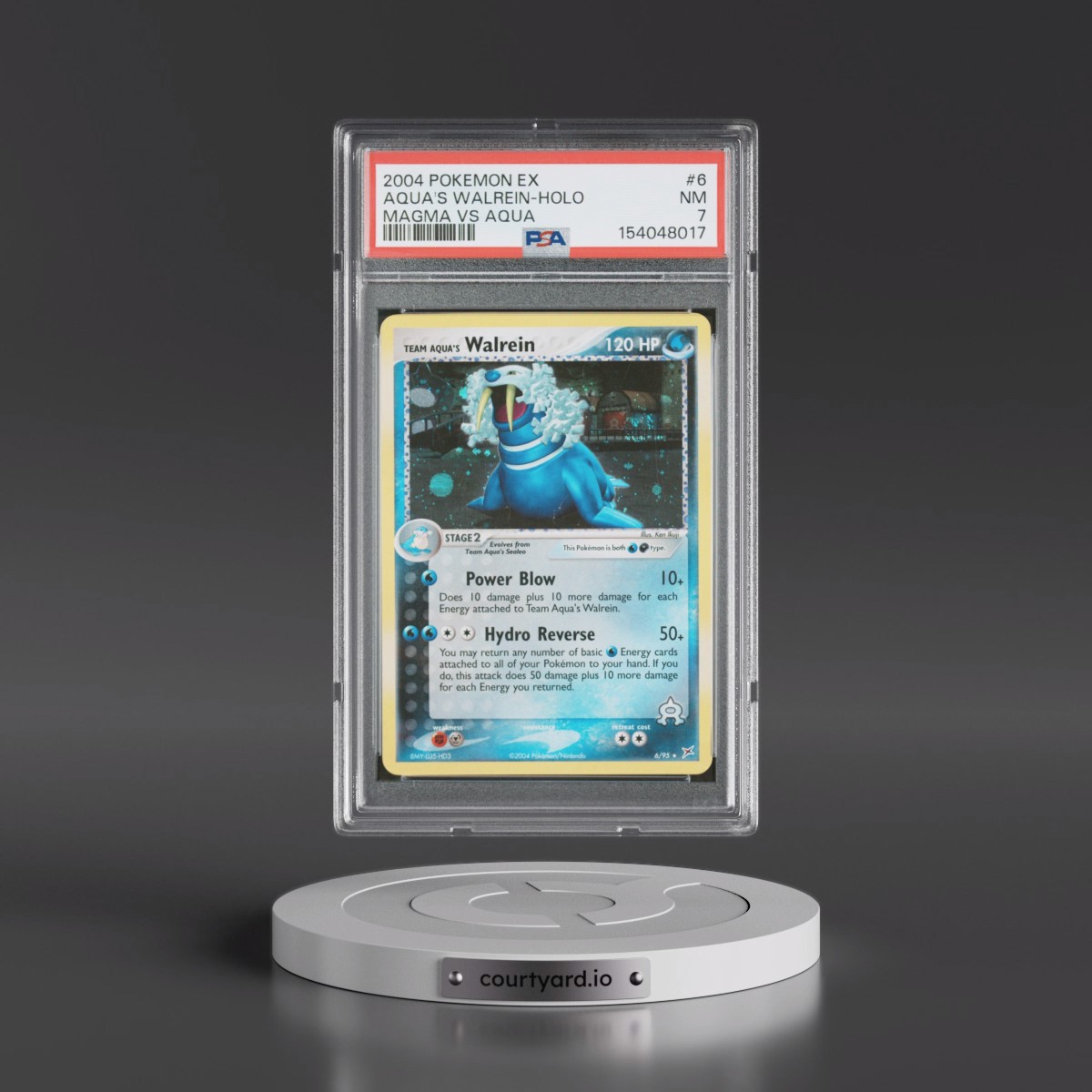 2004 Pokémon EX Team Magma VS Team Aqua #6 Team Aqua's Walrein - Holo (PSA 7 NM)