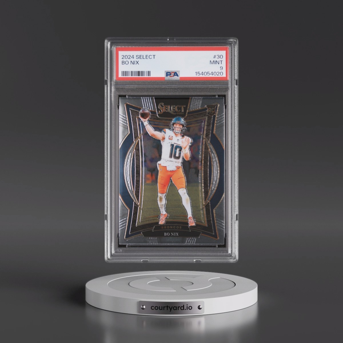 2024 Panini Select #30 Bo Nix (PSA 9 MINT)
