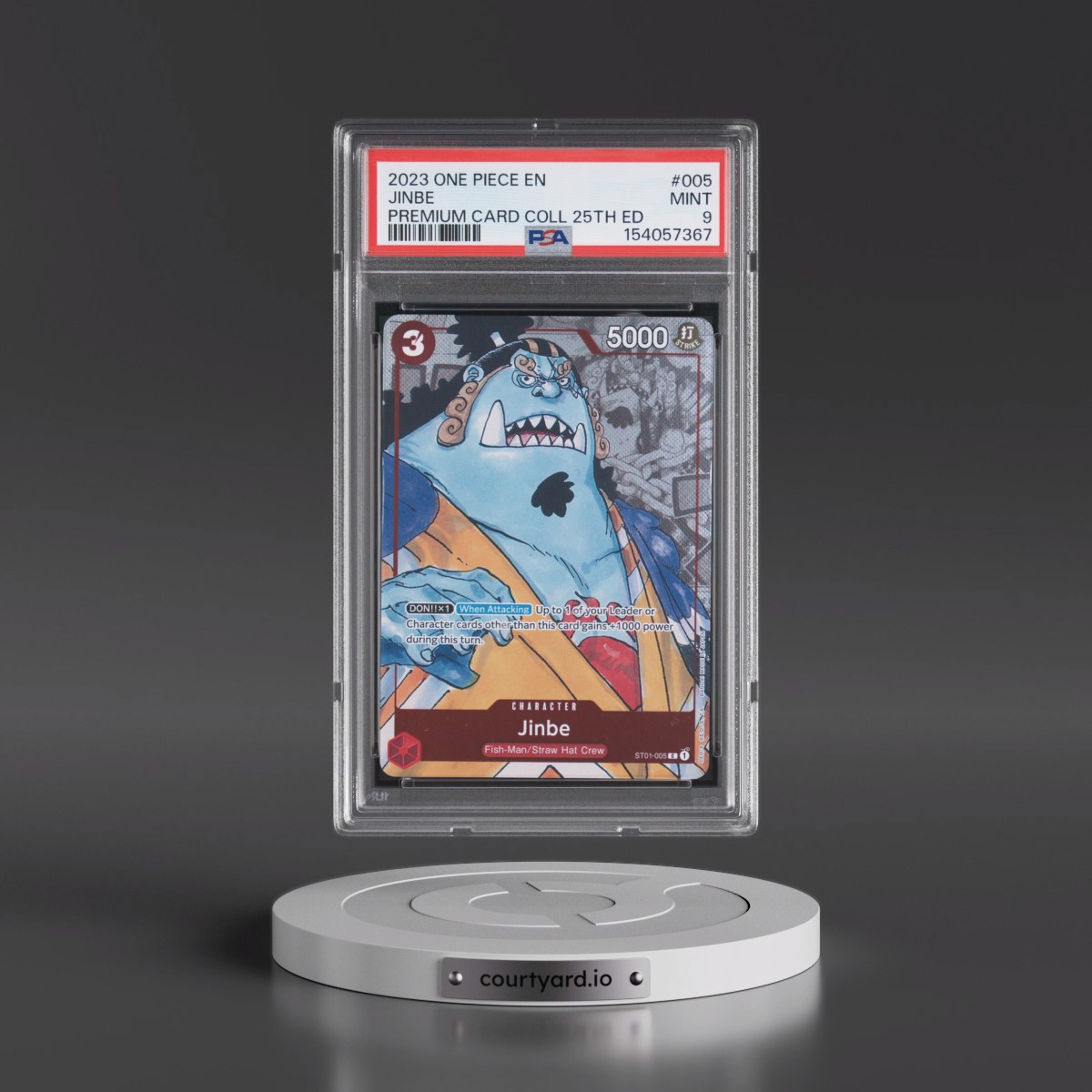 2023 One Piece Premium Card Collection 25th Edition #005 Jinbe (PSA 9 MINT)