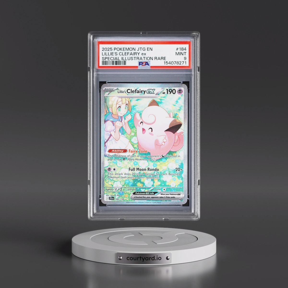 2025 Pokémon Jtg EN-Journey Together Lillie's Clefairy EX - Holo Special Illustration Rare #184 PSA 9