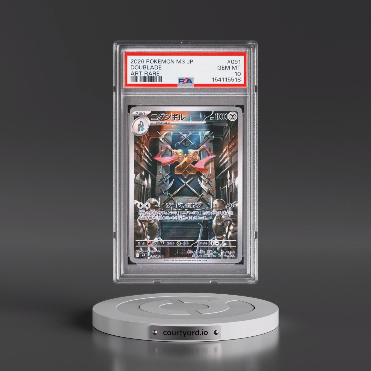 2026 Pokémon M3-Nullifying Zero #091 Doublade - Art Rare (PSA 10 GEM MINT)