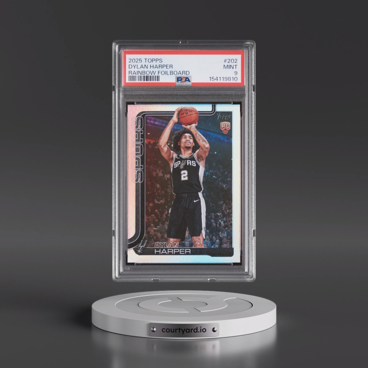 2025 Topps Dylan Harper - Rainbow Foilboard #202 PSA 9