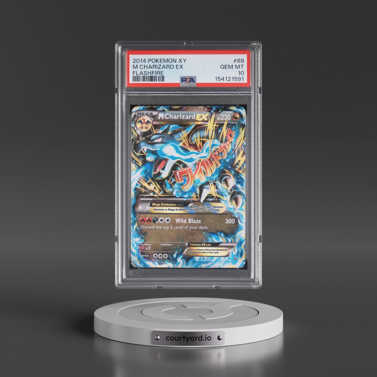 2014 Pokémon XY Flashfire #69 M Charizard EX - Holo (PSA 10 GEM MINT)