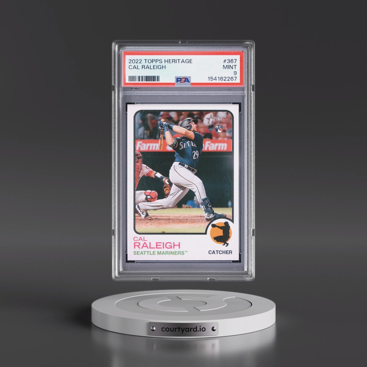 2022 Topps Heritage #367 Cal Raleigh (PSA 9 MINT)