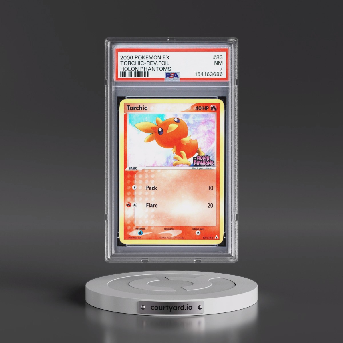 2006 Pokémon EX Holon Phantoms #83 Torchic - Reverse Foil (PSA 7 NM)