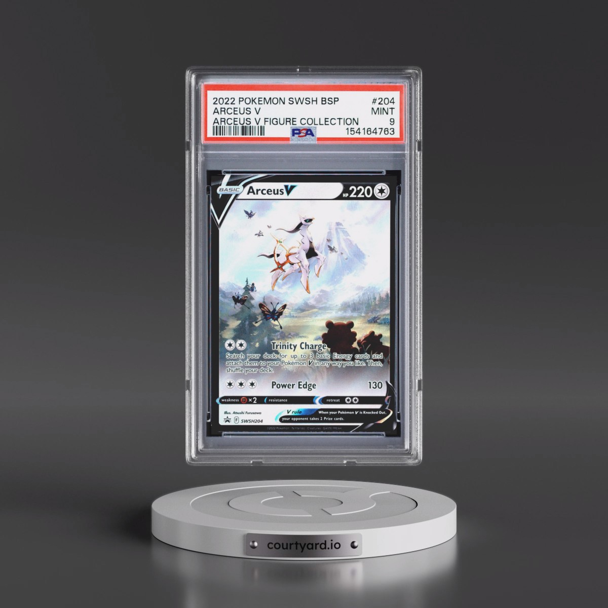 2022 Pokémon Swsh Black Star Promo #204 Arceus V - Holo Arceus V Figure Collection (PSA 9 MINT)