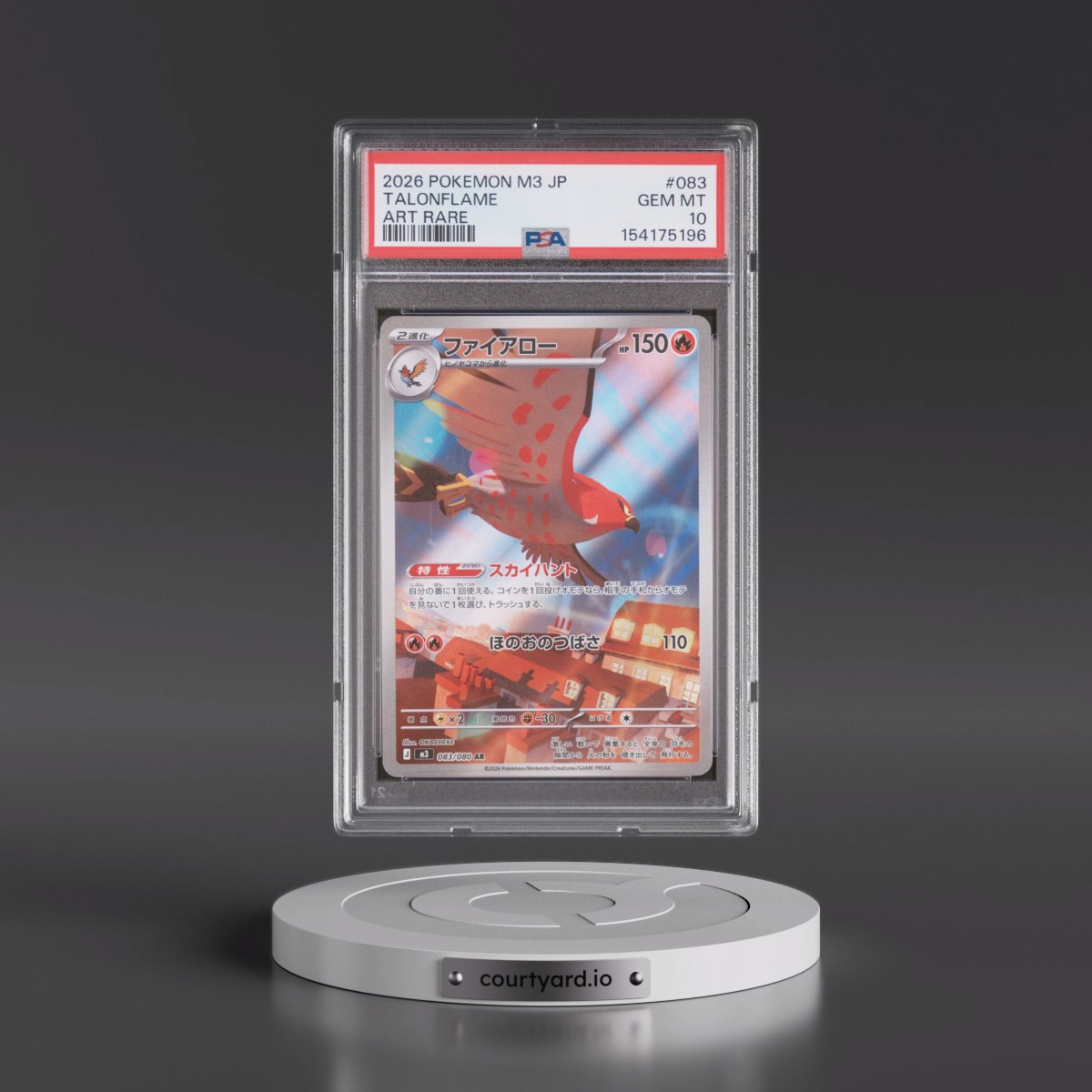2026 Pokémon M3-Nullifying Zero #083 Talonflame - Art Rare (PSA 10 GEM MINT)