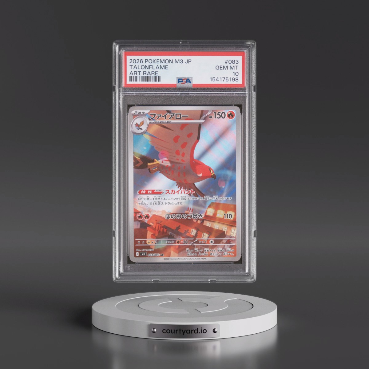 2026 Pokémon M3-Nullifying Zero #083 Talonflame - Art Rare (PSA 10 GEM MINT)