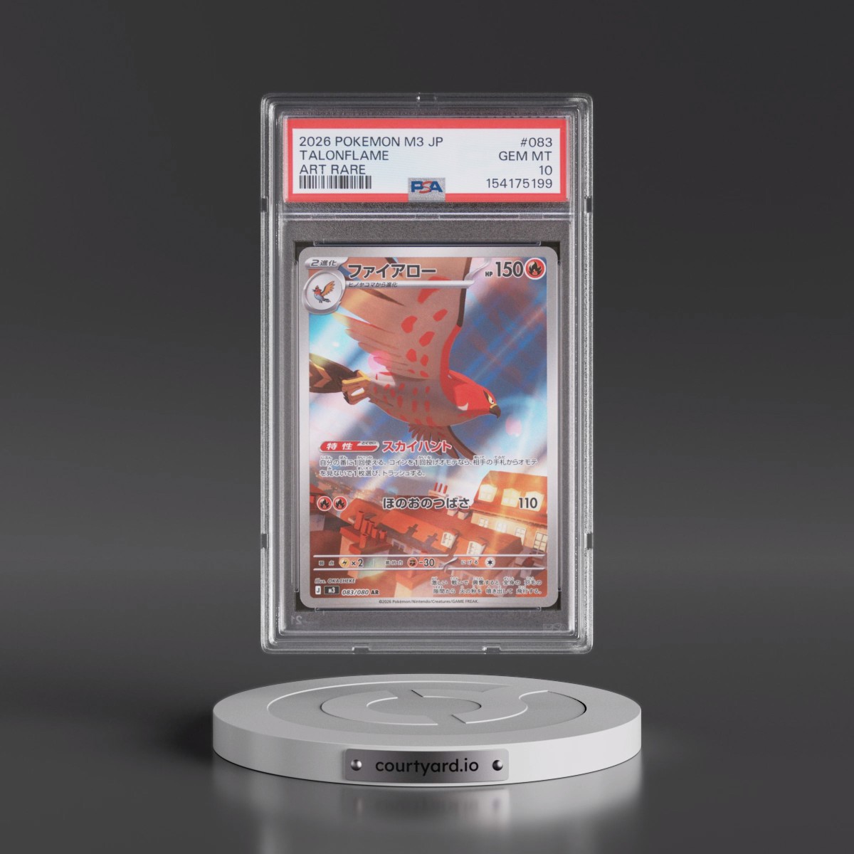 2026 Pokémon M3-Nullifying Zero #083 Talonflame - Art Rare (PSA 10 GEM MINT)