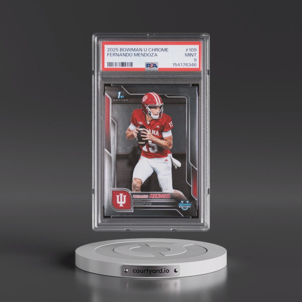 2025 Bowman University Chrome #109 Fernando Mendoza (PSA 9 MINT)