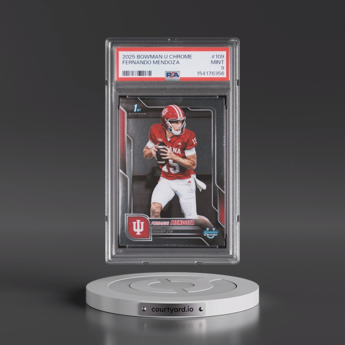 2025 Bowman University Chrome #109 Fernando Mendoza (PSA 9 MINT)