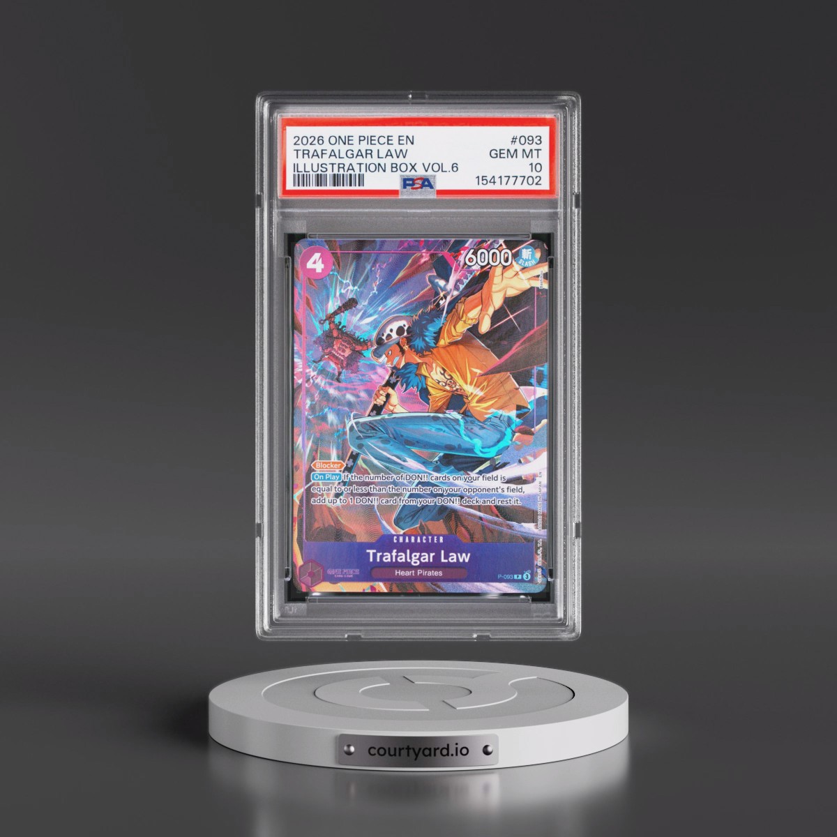 2026 One Piece Promos #093 Trafalgar Law - Illustration Box Vol.6 (PSA 10 GEM MINT)