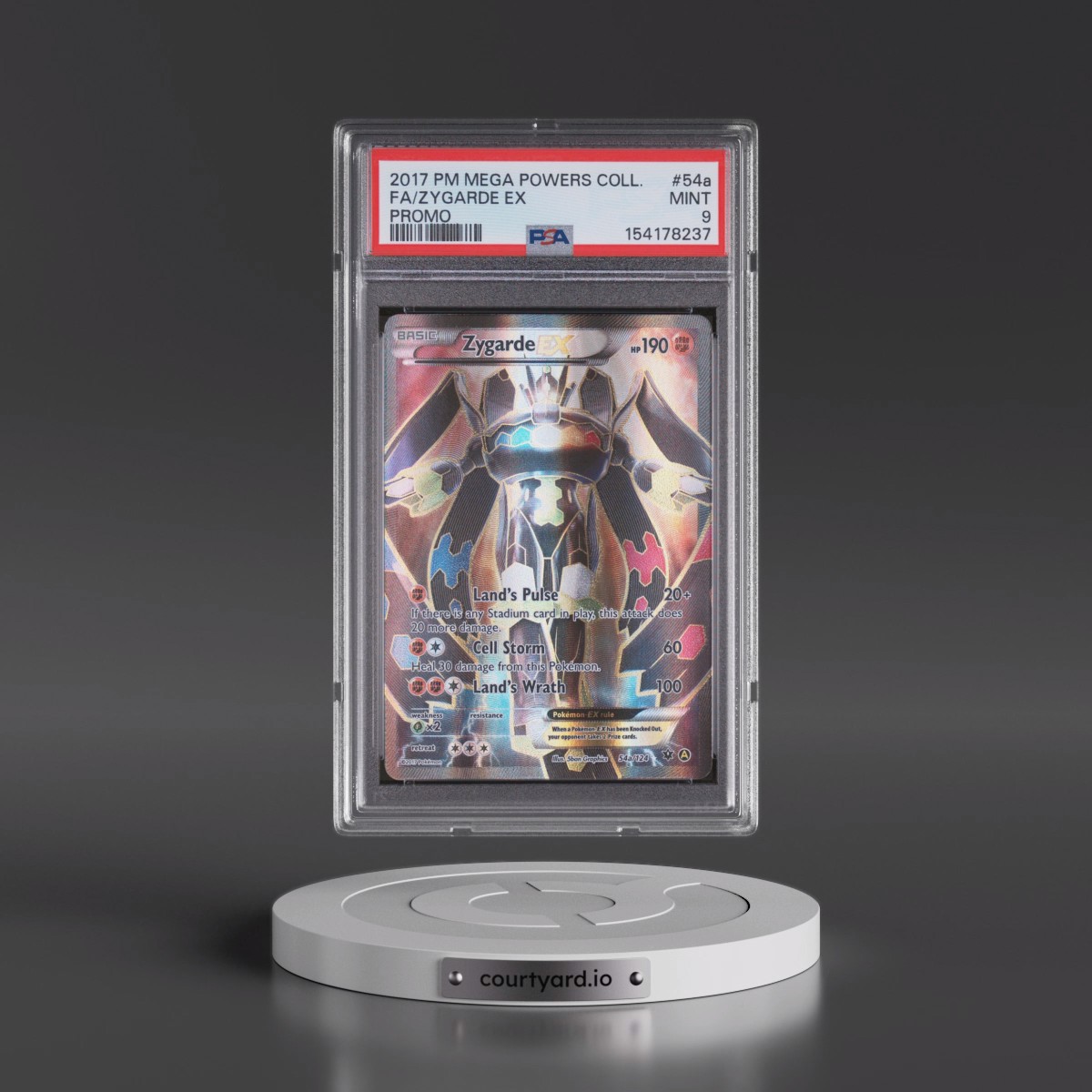 2017 Pokémon Mega Powers Collection Promo #54a Zygarde EX - Holo Full Art (PSA 9 MINT)