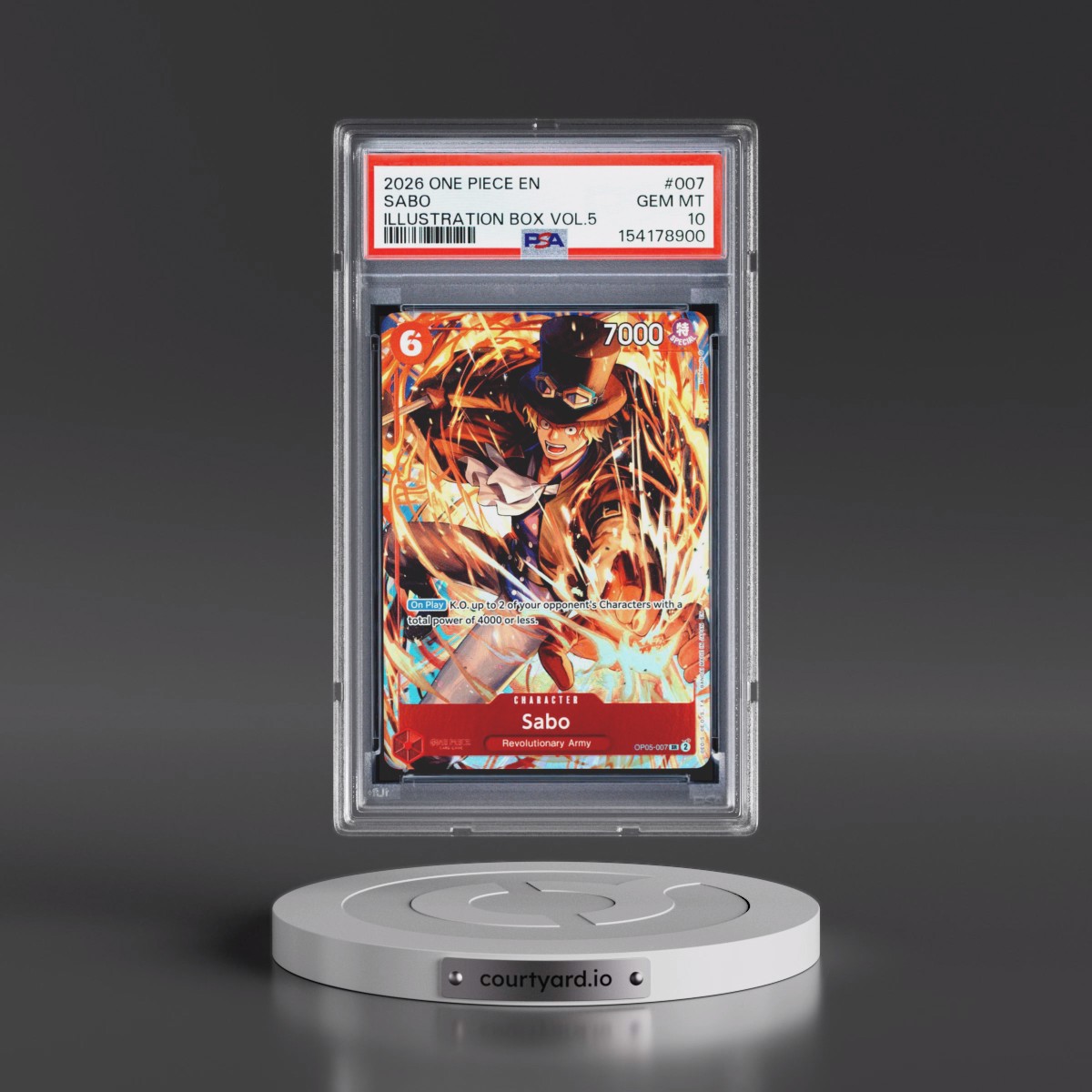 2026 One Piece Promos #007 Sabo - Illustration Box Vol.5 (PSA 10 GEM MINT)