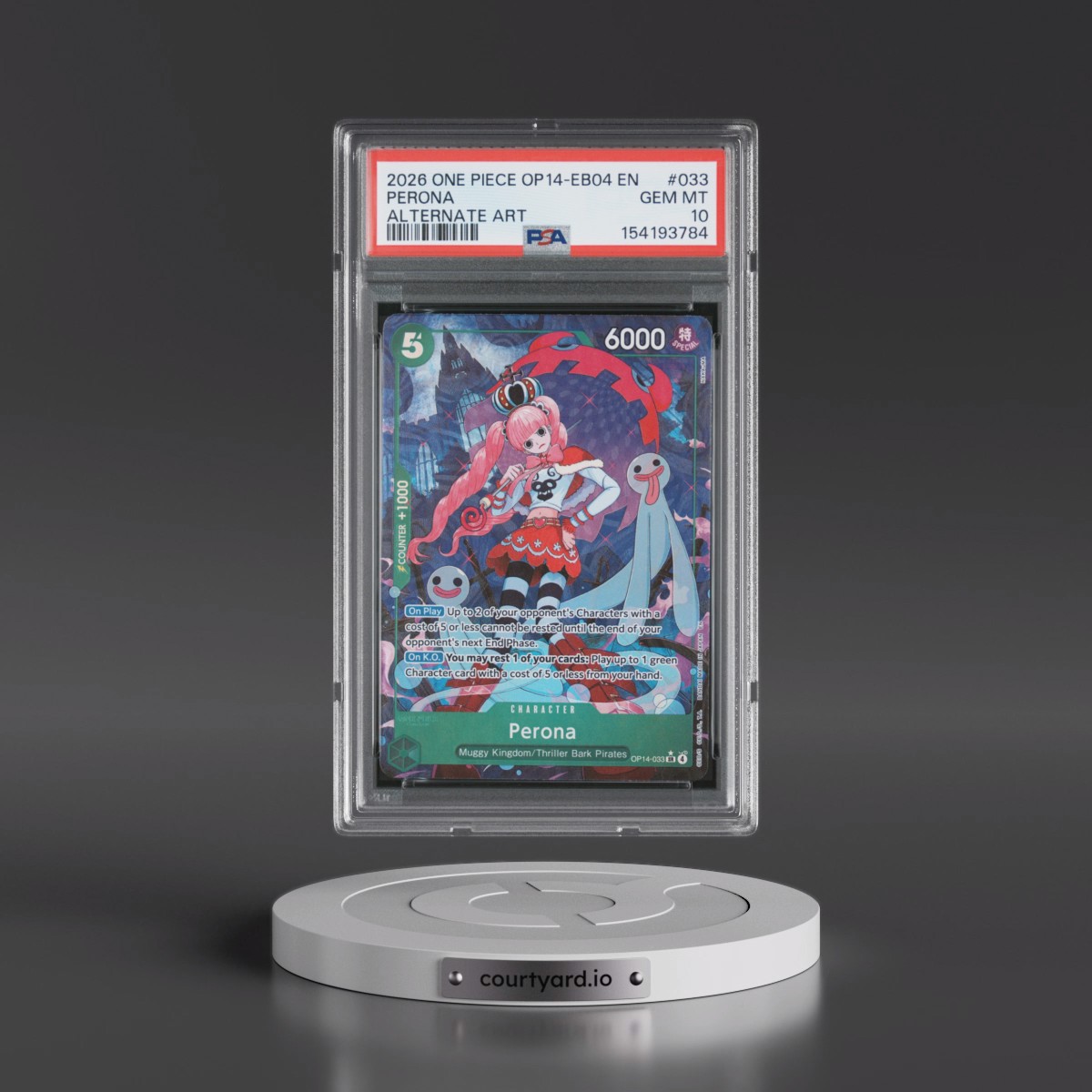 2026 One Piece OP14-EB04-the Azure Sea's Seven #033 Perona - Alternate Art (PSA 10 GEM MINT)