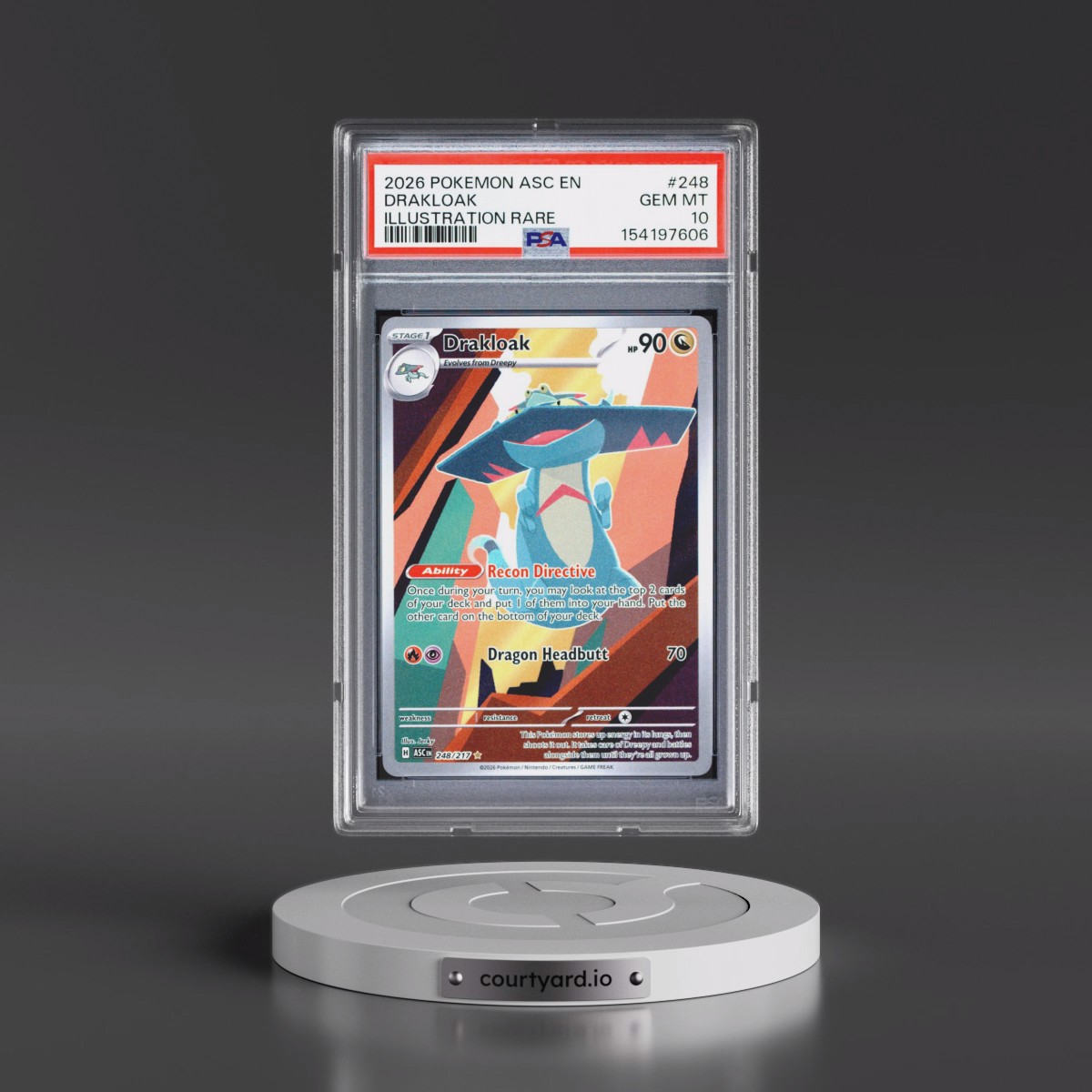 2026 Pokémon Asc EN-Ascended Heroes #248 Drakloak - Illustration Rare (PSA 10 GEM MINT)