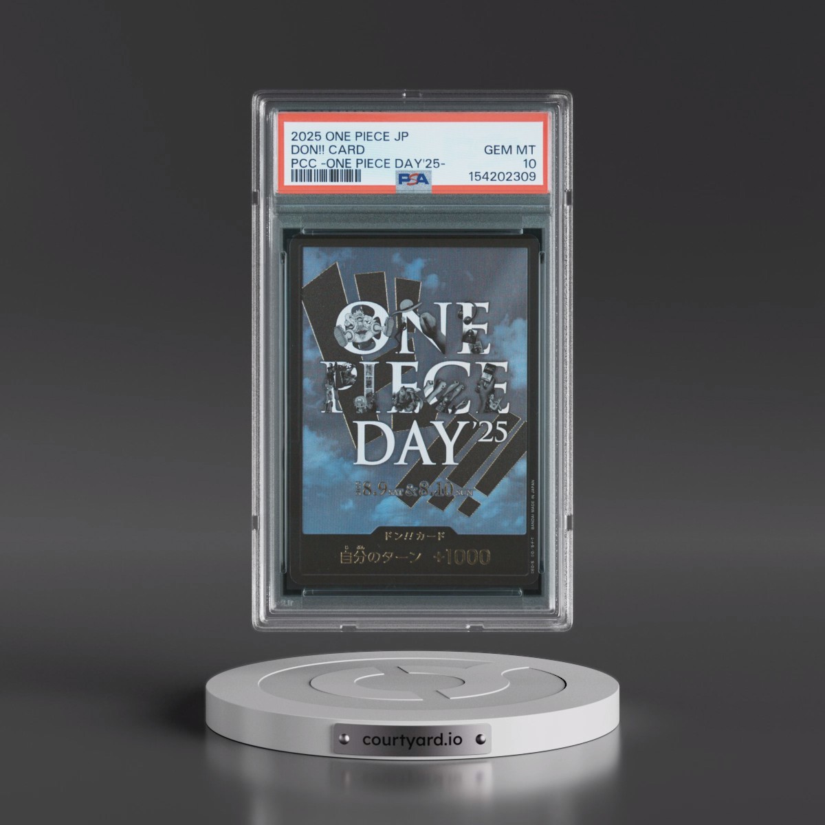 2025 One Piece Japanese Premium Card Collection -One Piece Day'25 Don!! Card PSA 10