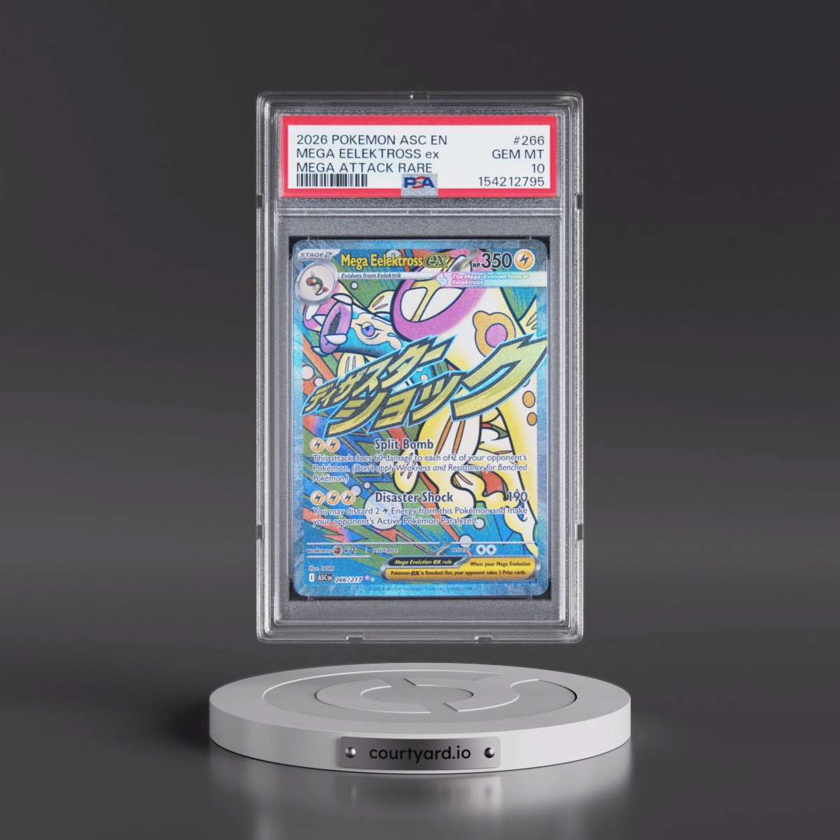 2026 Pokémon Asc EN-Ascended Heroes #266 Mega Eelektross EX - Holo Mega Attack Rare (PSA 10 GEM MINT)