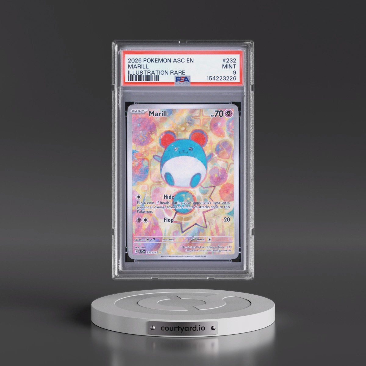 2026 Pokémon Asc EN-Ascended Heroes #232 Marill - Illustration Rare (PSA 9 MINT)
