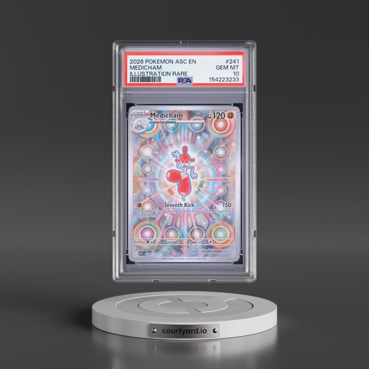 2026 Pokémon Asc EN-Ascended Heroes #241 Medicham - Illustration Rare (PSA 10 GEM MINT)