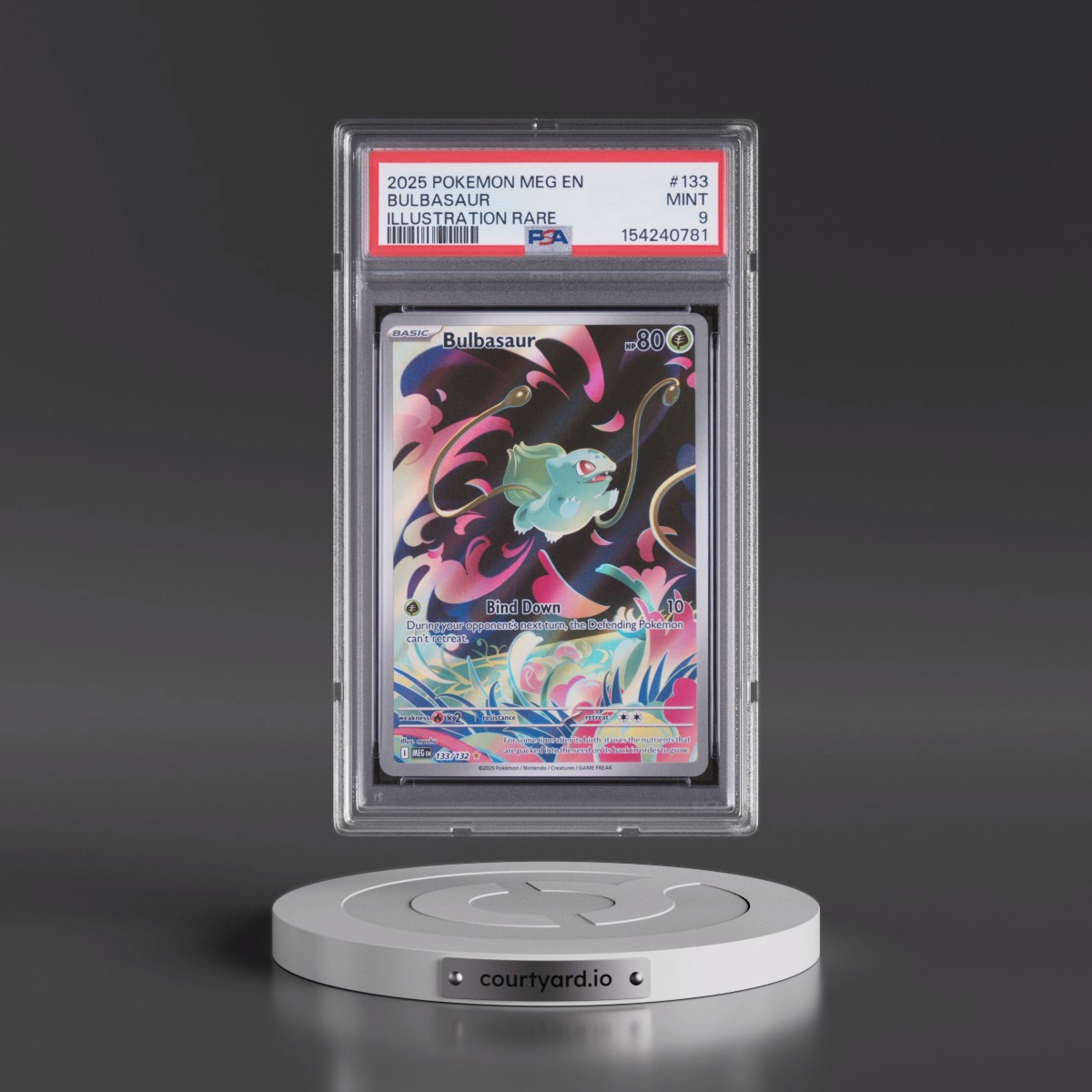 2025 Pokémon Meg EN-Mega Evolution #133 Bulbasaur - Illustration Rare (PSA 9 MINT)