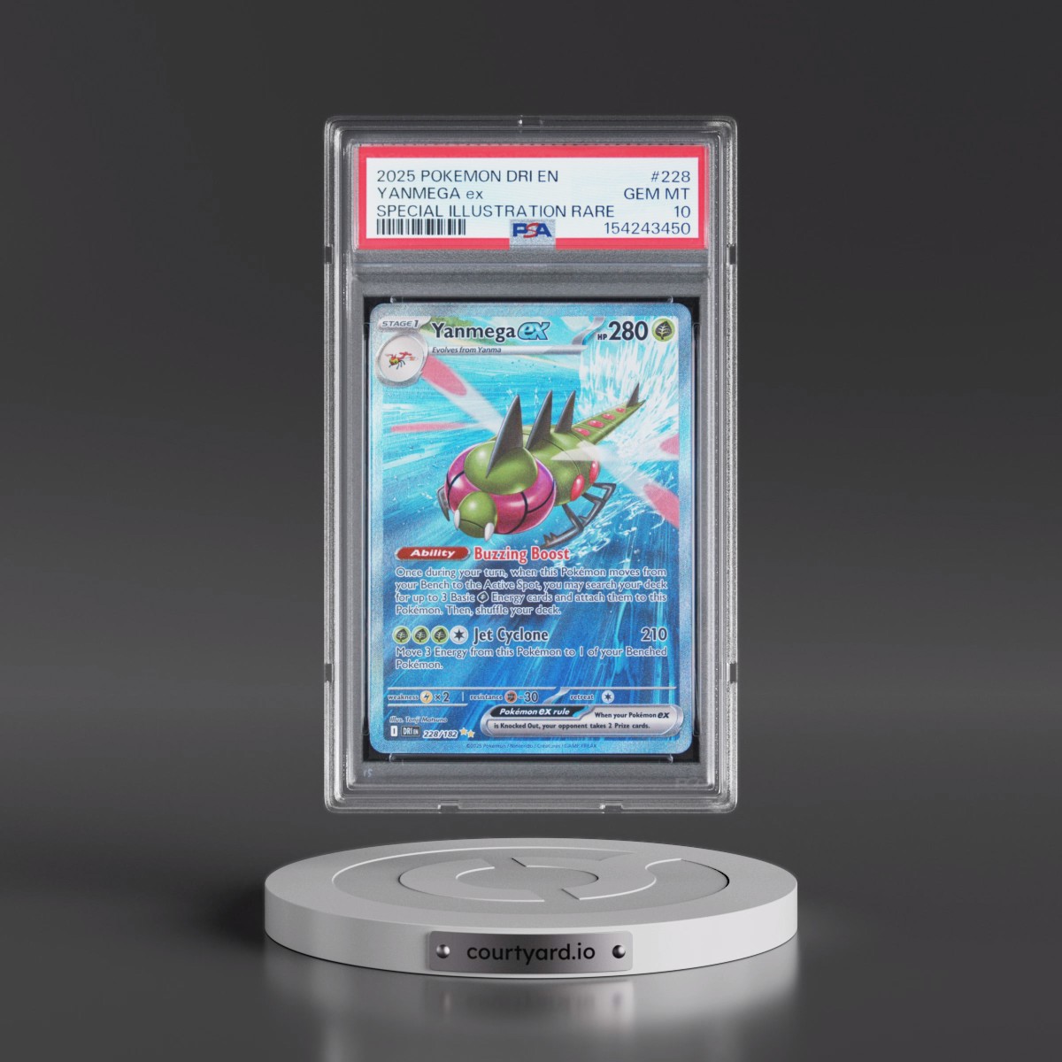 2025 Pokémon Dri EN-Destined Rivals #228 Yanmega EX - Holo Special Illustration Rare (PSA 10 GEM MINT)