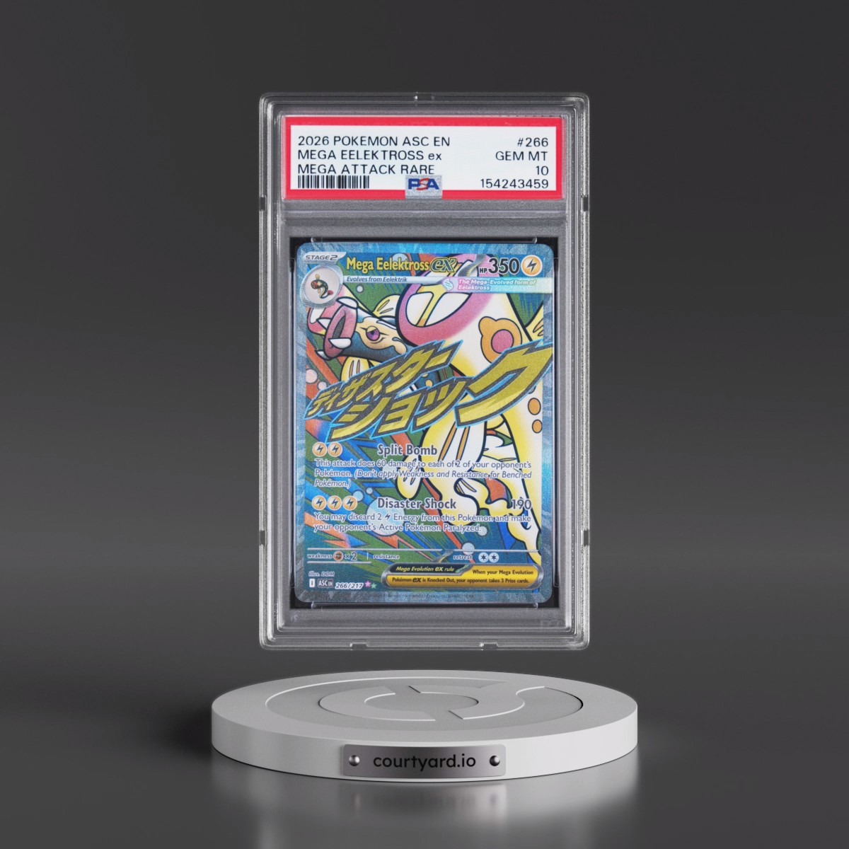 2026 Pokémon Asc EN-Ascended Heroes #266 Mega Eelektross EX - Holo Mega Attack Rare (PSA 10 GEM MINT)