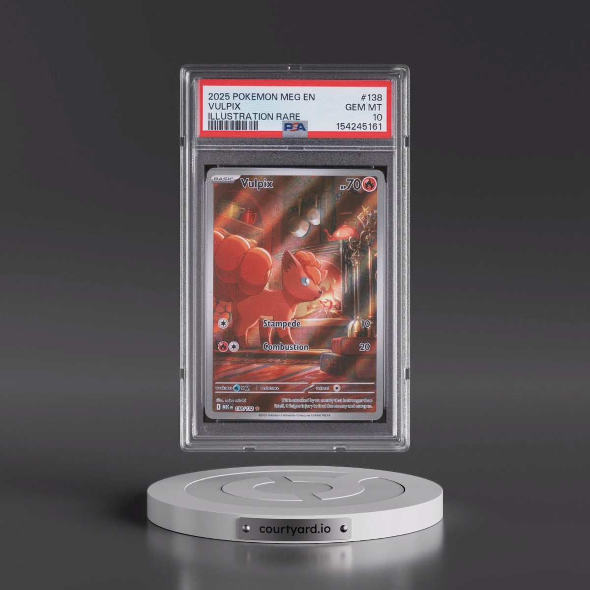 2025 Pokémon Meg EN-Mega Evolution #138 Vulpix - Illustration Rare (PSA 10 GEM MINT)