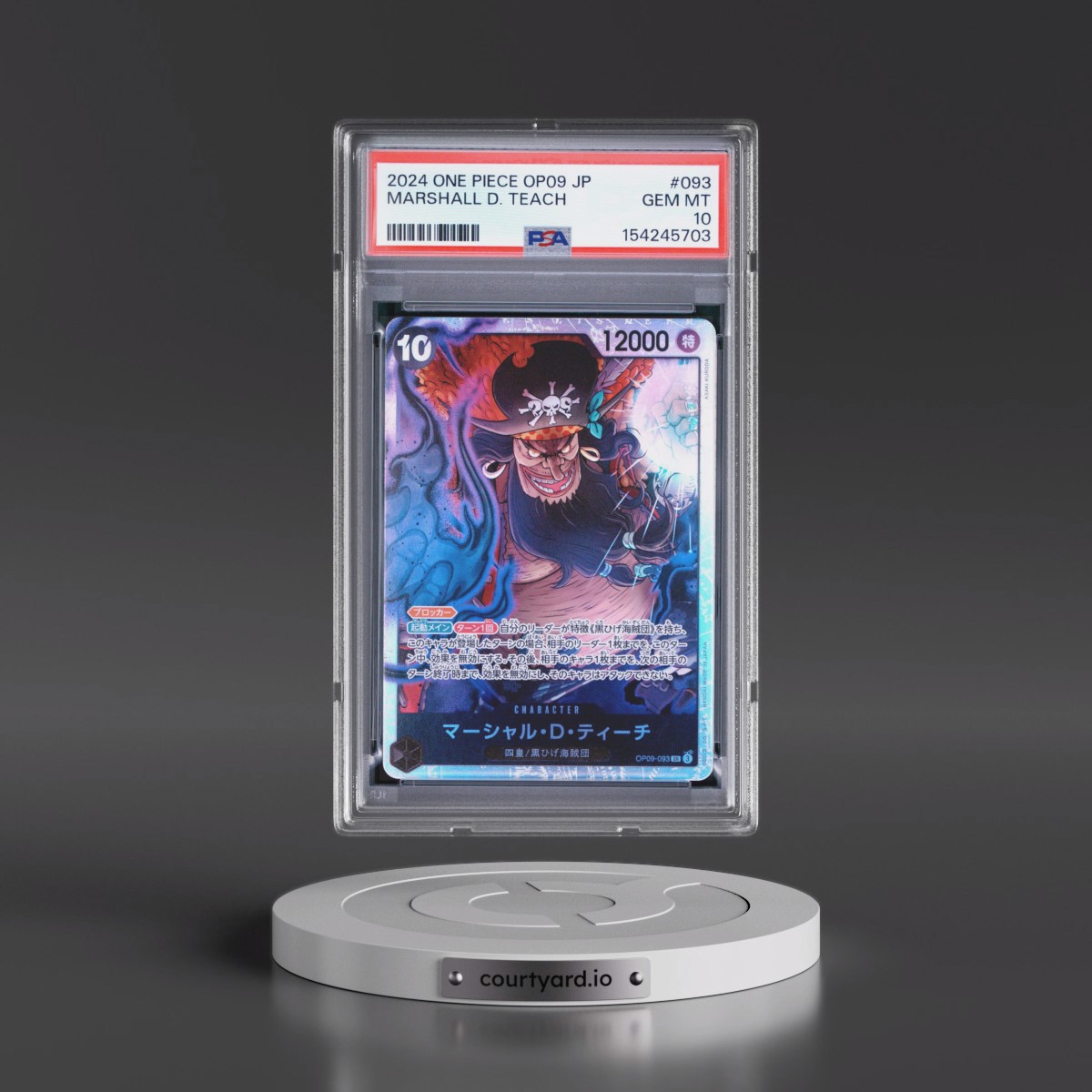 2024 One Piece Japanese OP09-Emperors in the New World #093 Marshall D. Teach (PSA 10 GEM MINT)