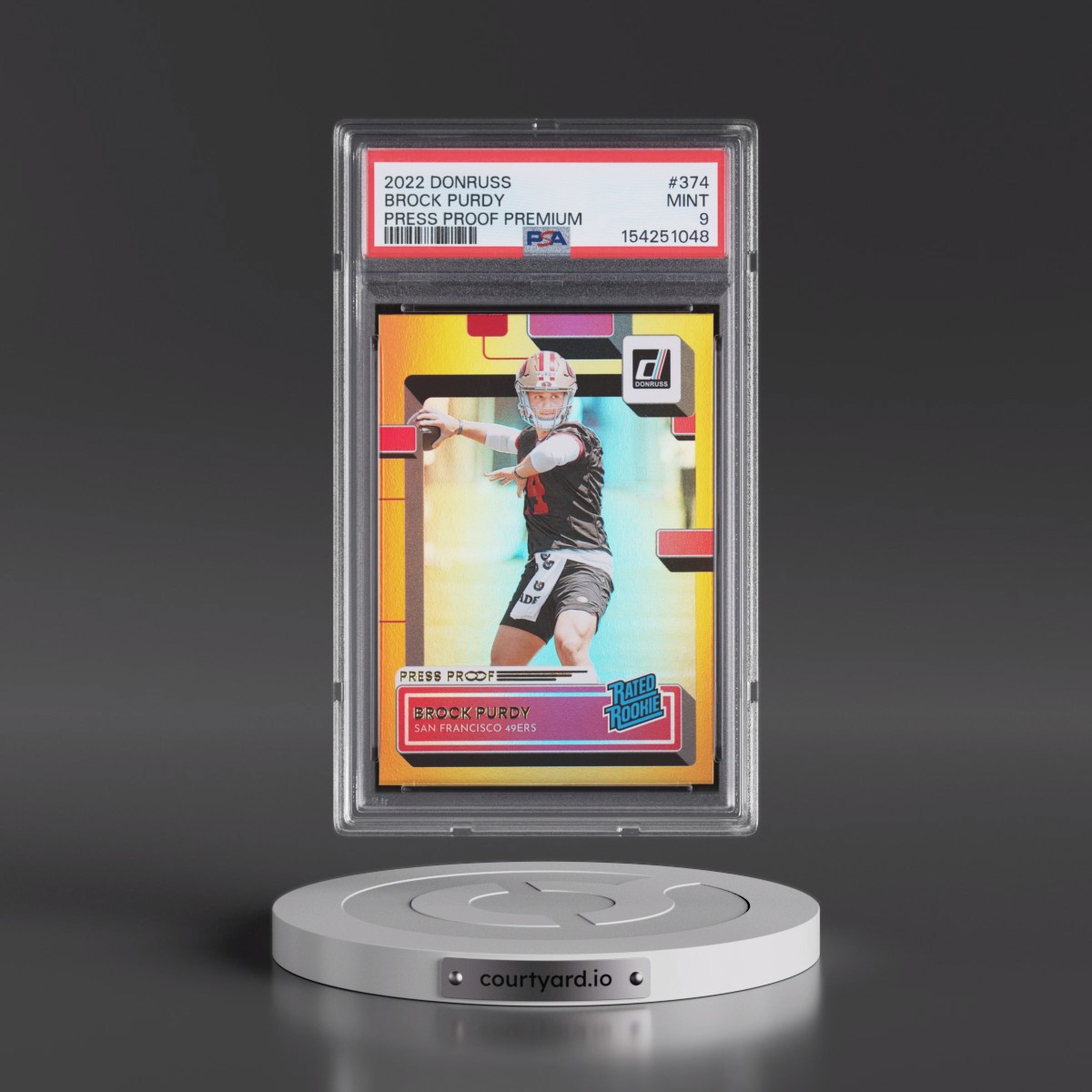 2022 Panini Donruss #374 Brock Purdy - Press Proof Premium (PSA 9 MINT)