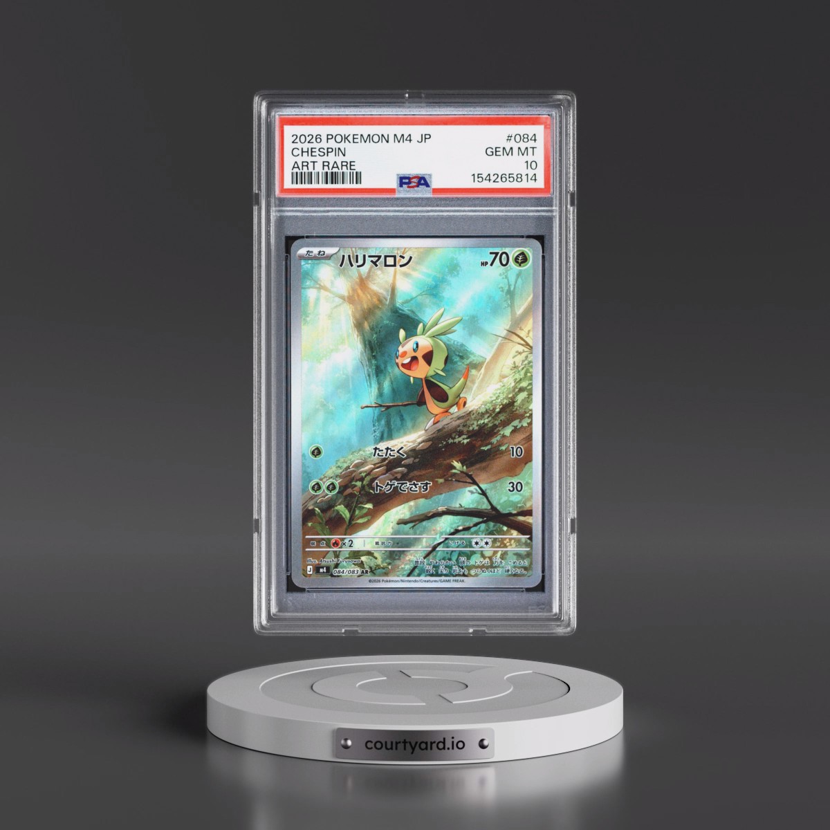 2026 Pokémon M4-Ninja Spinner #084 Chespin - Art Rare (PSA 10 GEM MINT)