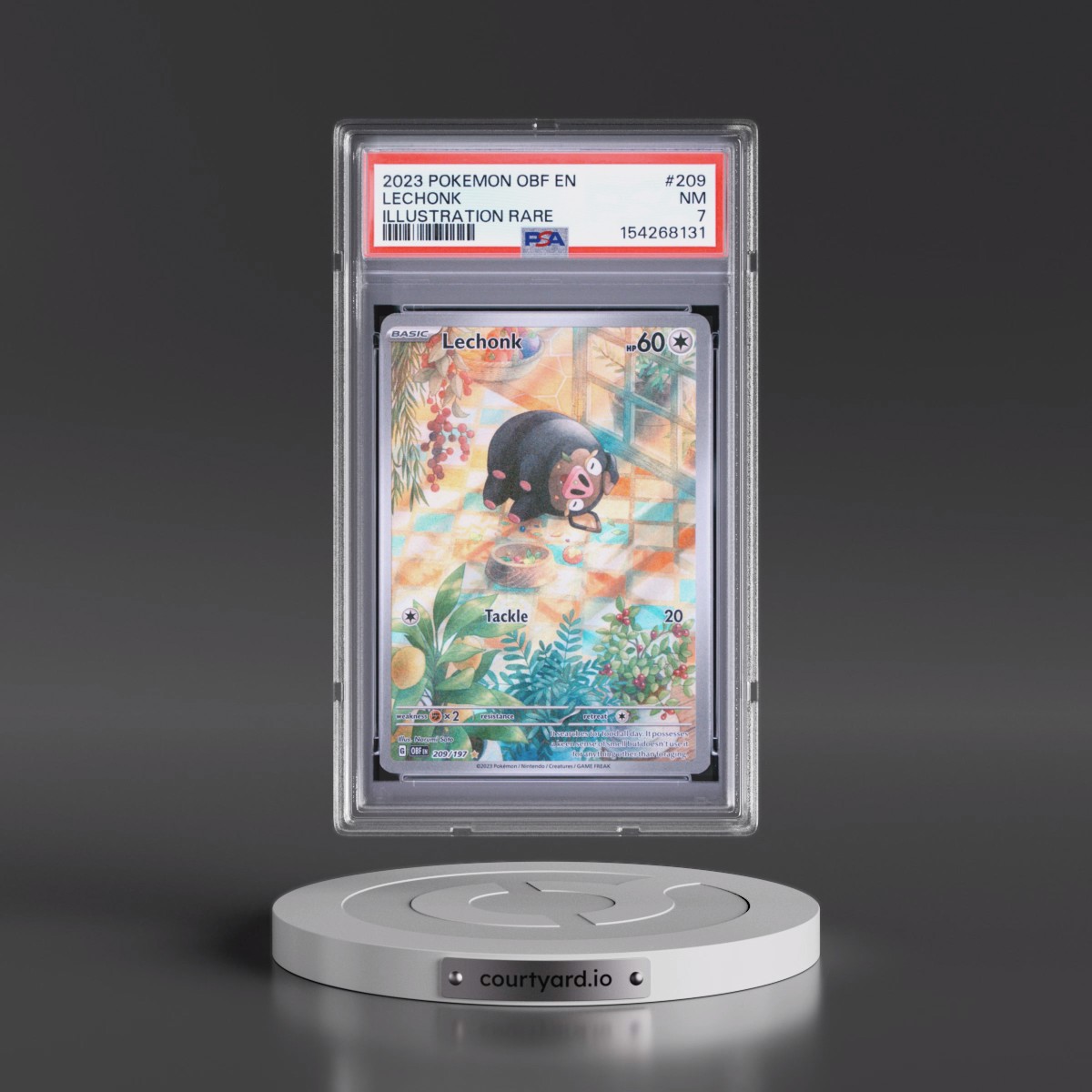 2023 Pokémon Obf EN-Obsidian Flames #209 Lechonk - Illustration Rare (PSA 7 NM)