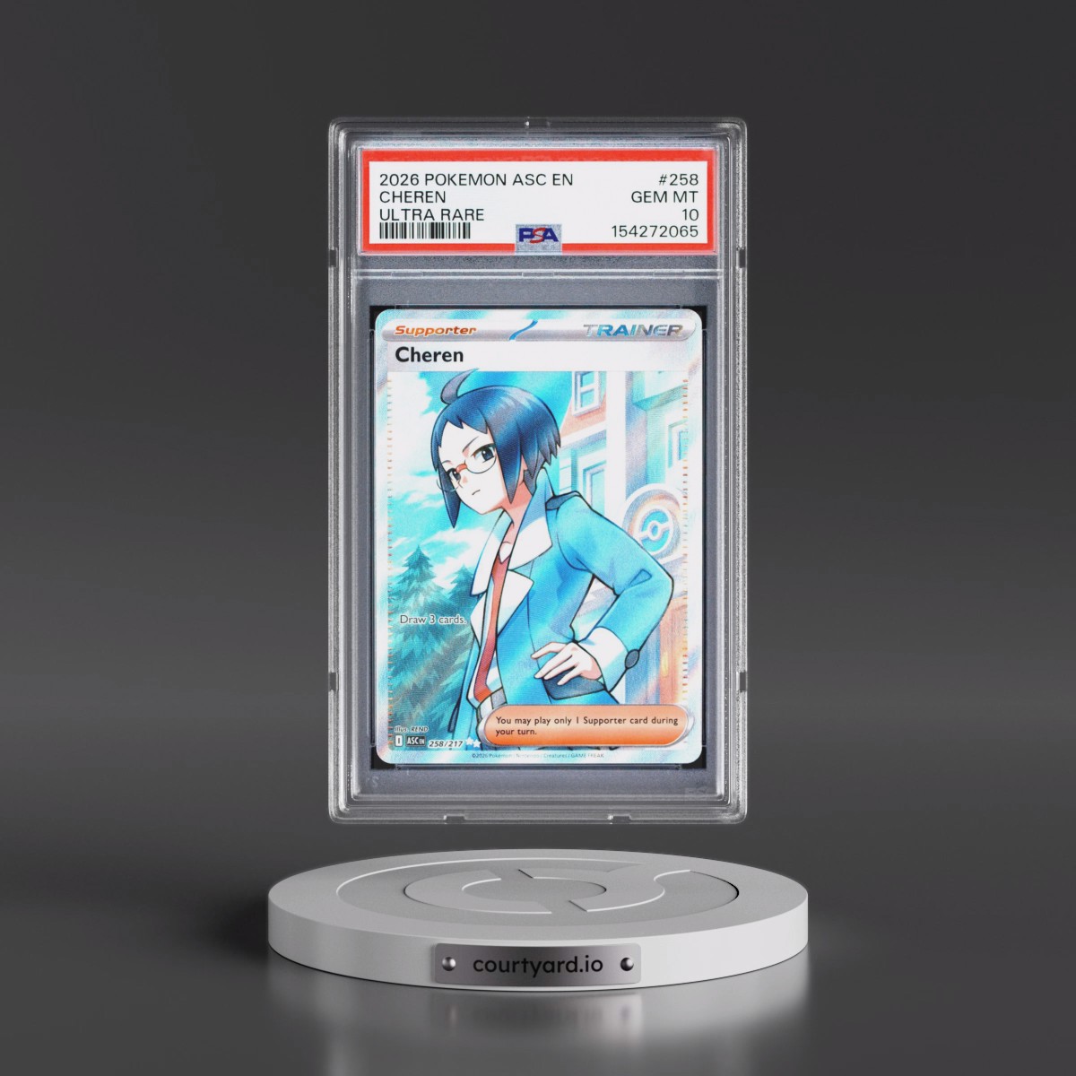2026 Pokémon Asc EN-Ascended Heroes #258 Cheren - Ultra Rare (PSA 10 GEM MINT)