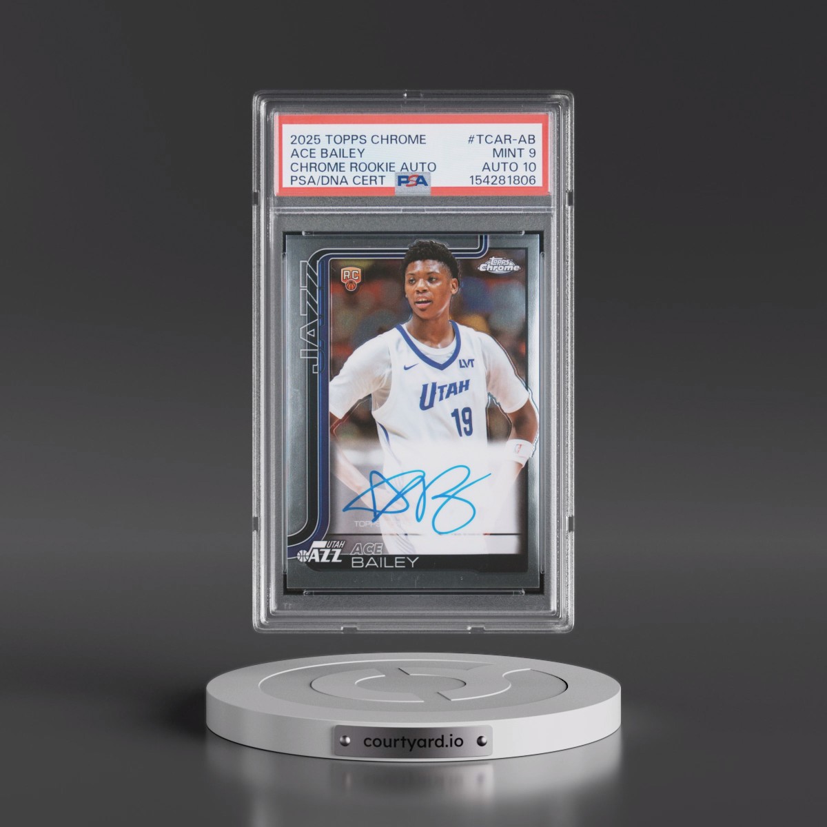 2025 Topps Chrome Chrome Rookie Autographs #TCAR-AB Ace Bailey (PSA 9 MINT)