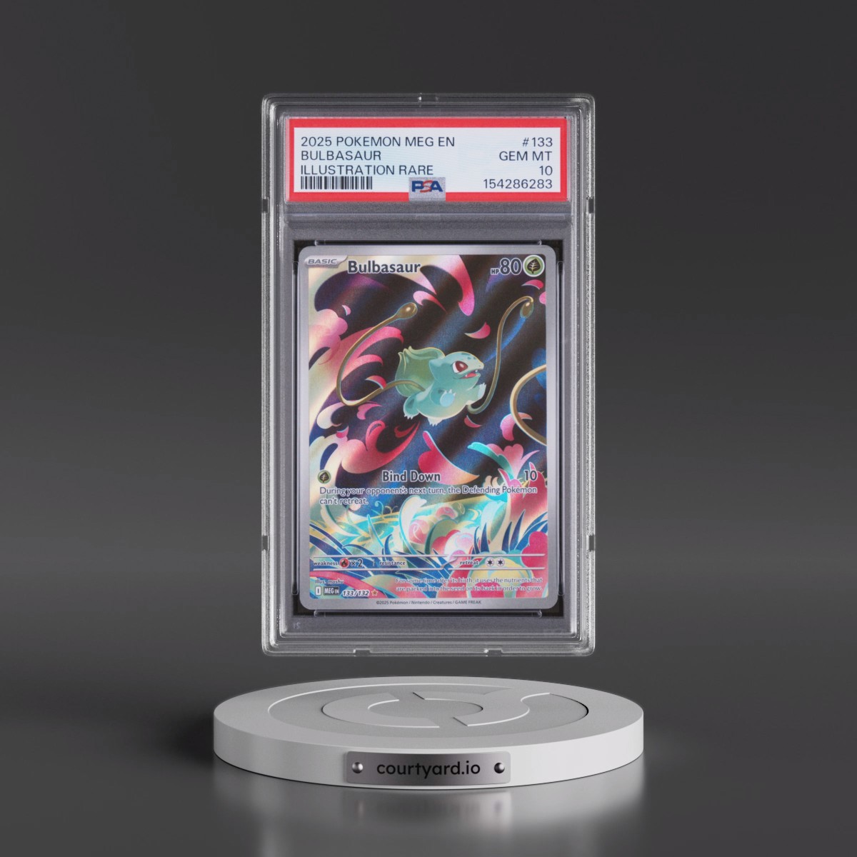 2025 Pokémon Meg EN-Mega Evolution #133 Bulbasaur - Illustration Rare (PSA 10 GEM MINT)