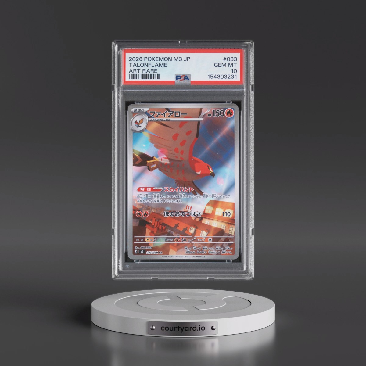 2026 Pokémon M3-Nullifying Zero #083 Talonflame - Art Rare (PSA 10 GEM MINT)