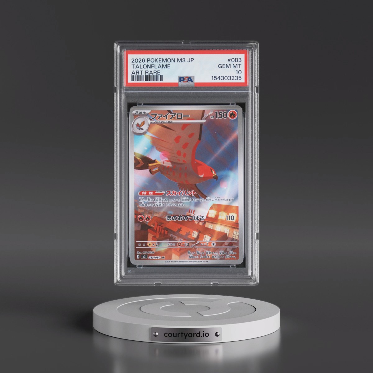 2026 Pokémon M3-Nullifying Zero #083 Talonflame - Art Rare (PSA 10 GEM MINT)
