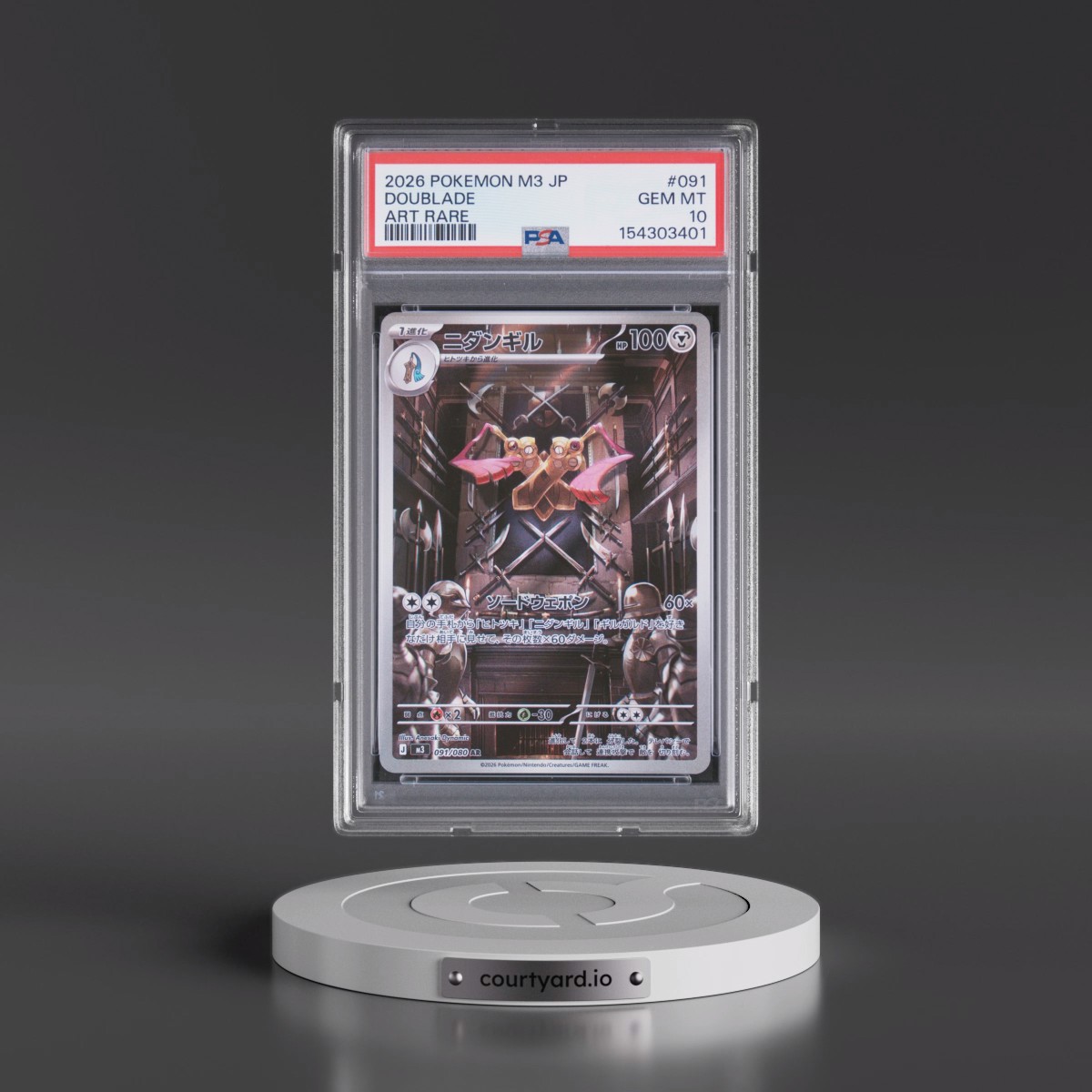 2026 Pokémon M3-Nullifying Zero #091 Doublade - Art Rare (PSA 10 GEM MINT)