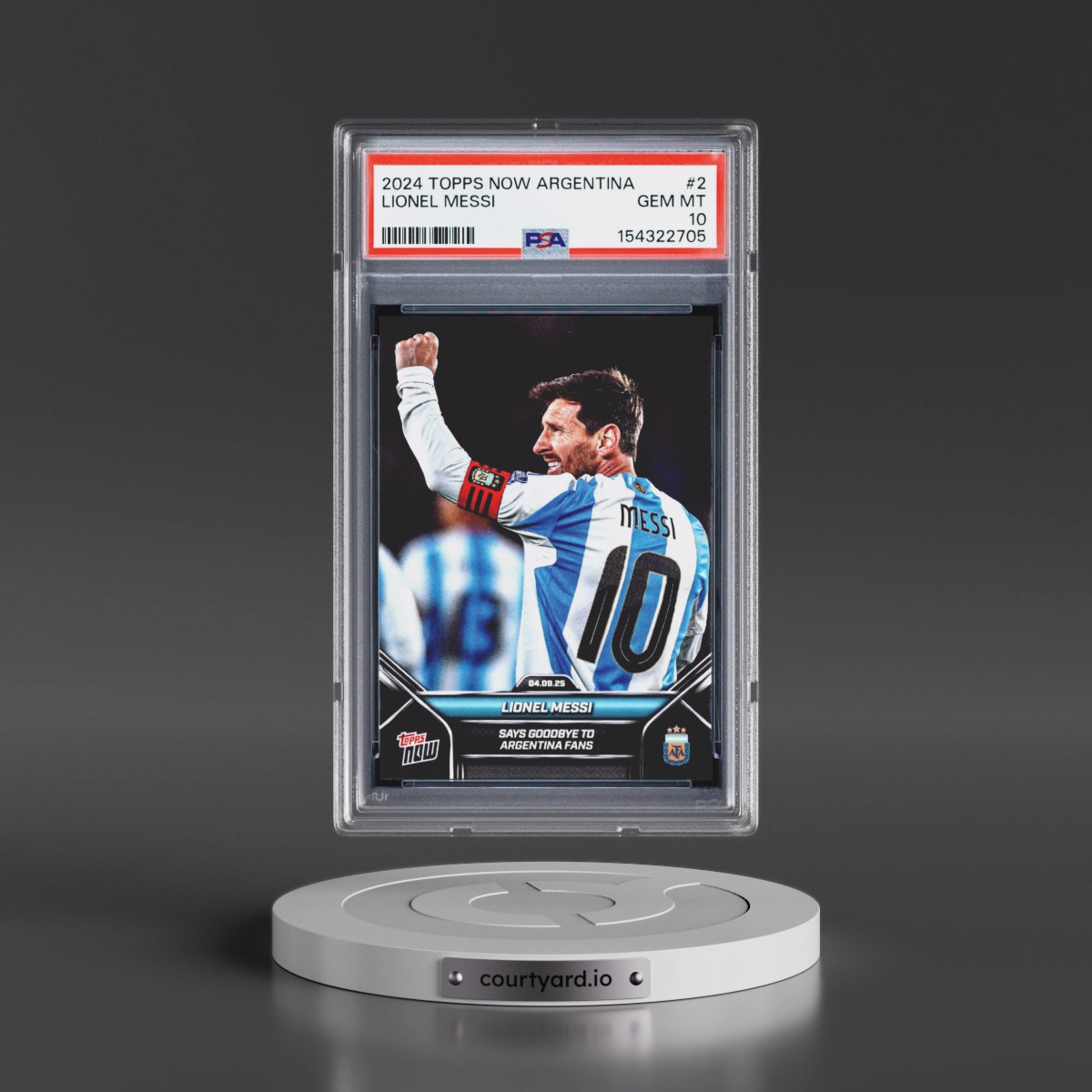 2024 Topps Now Argentina #2 Lionel Messi (PSA 10 GEM MINT)