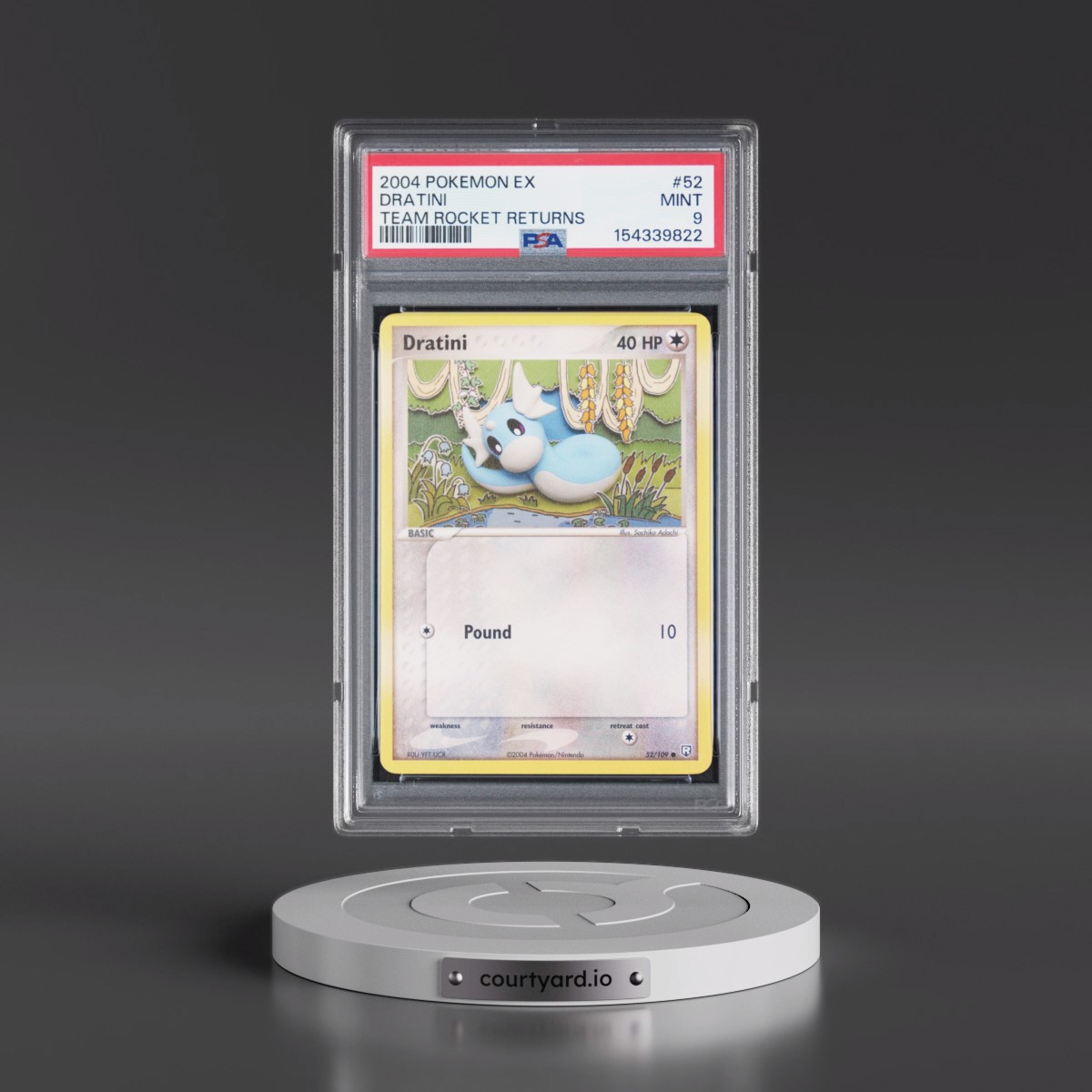 2004 Pokémon EX Team Rocket Returns #52 Dratini (PSA 9 MINT)