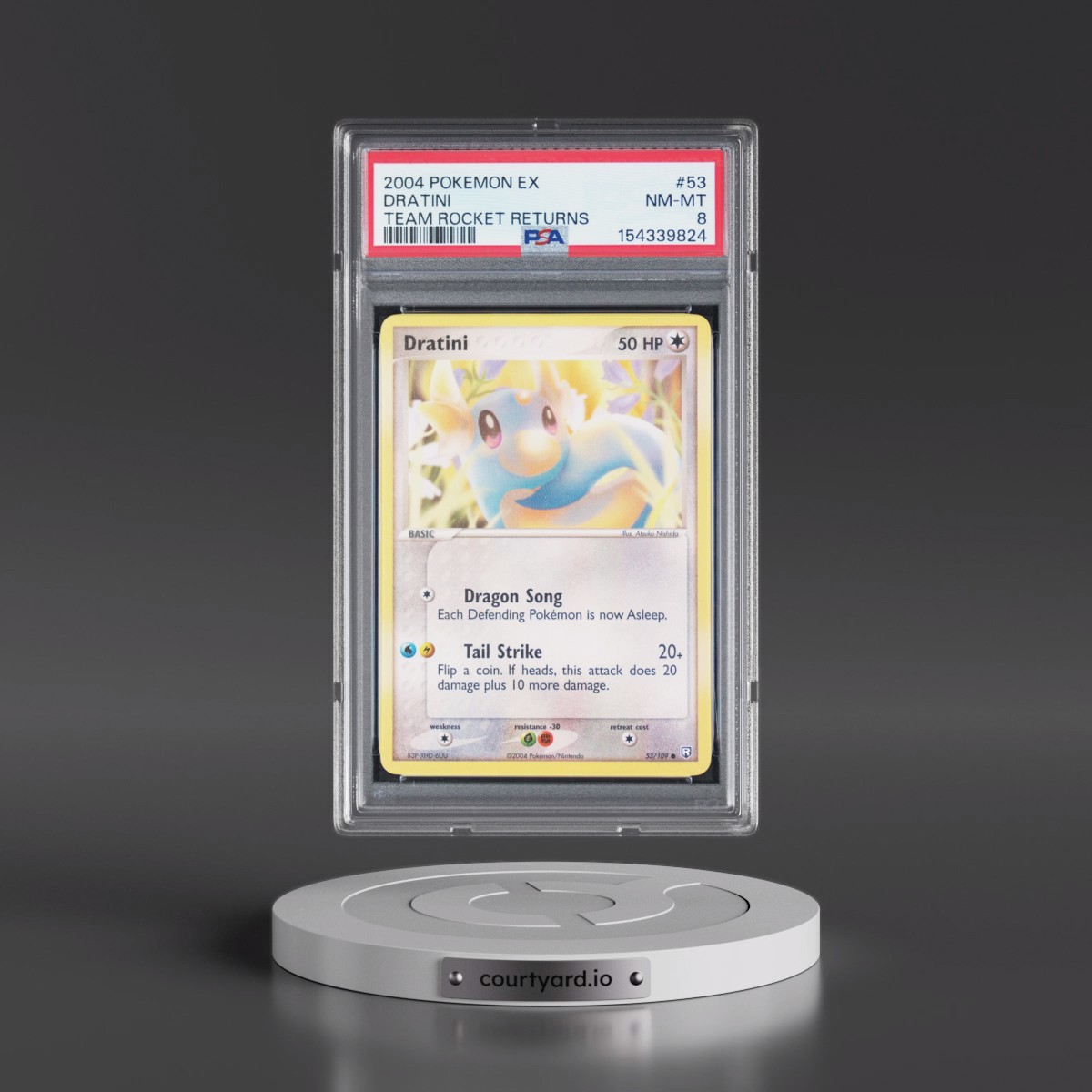 2004 Pokémon EX Team Rocket Returns #53 Dratini (PSA 8 NM-MT)